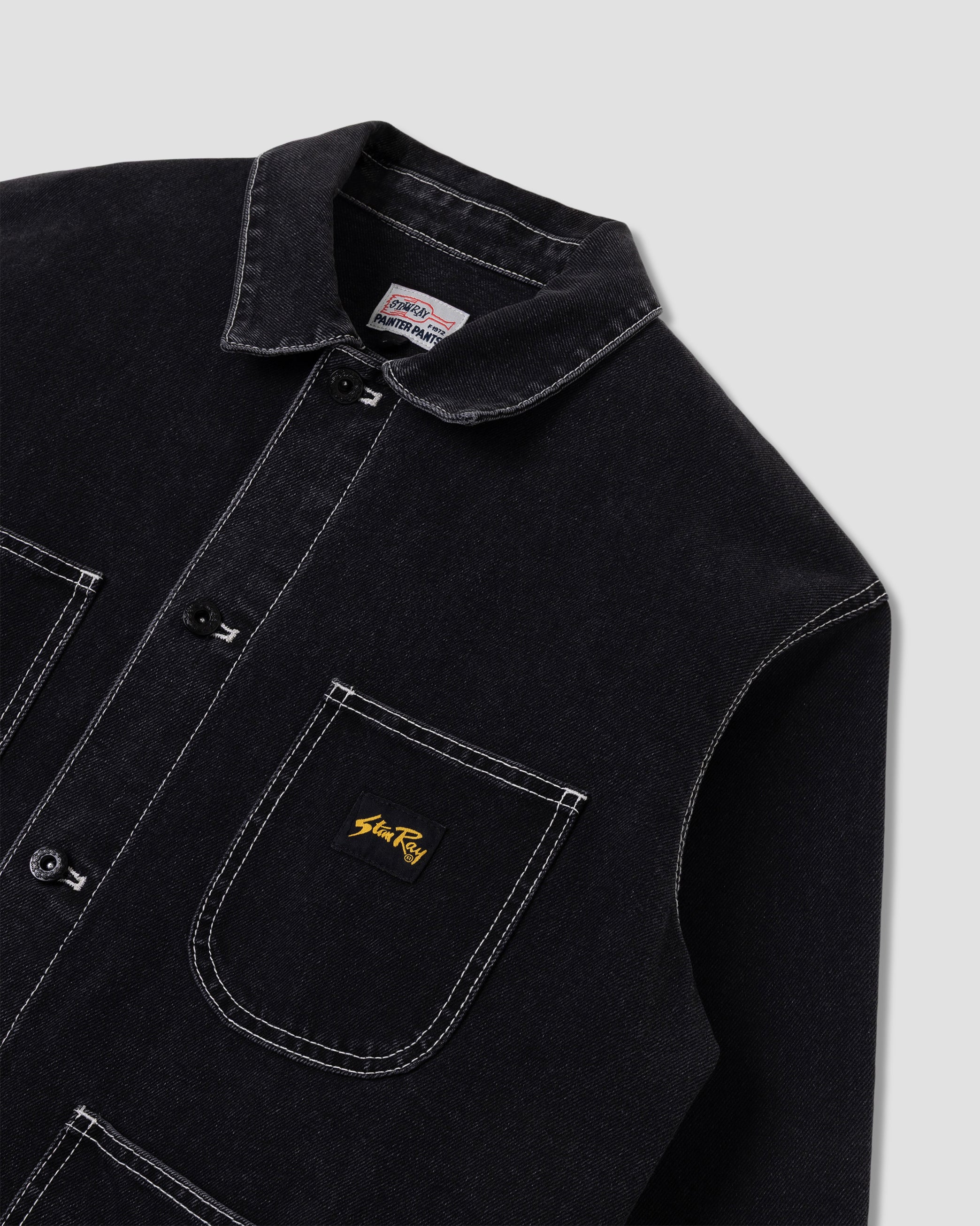 stan-ray-coverall-jacket-washed-black-denim-baumwolle image 4