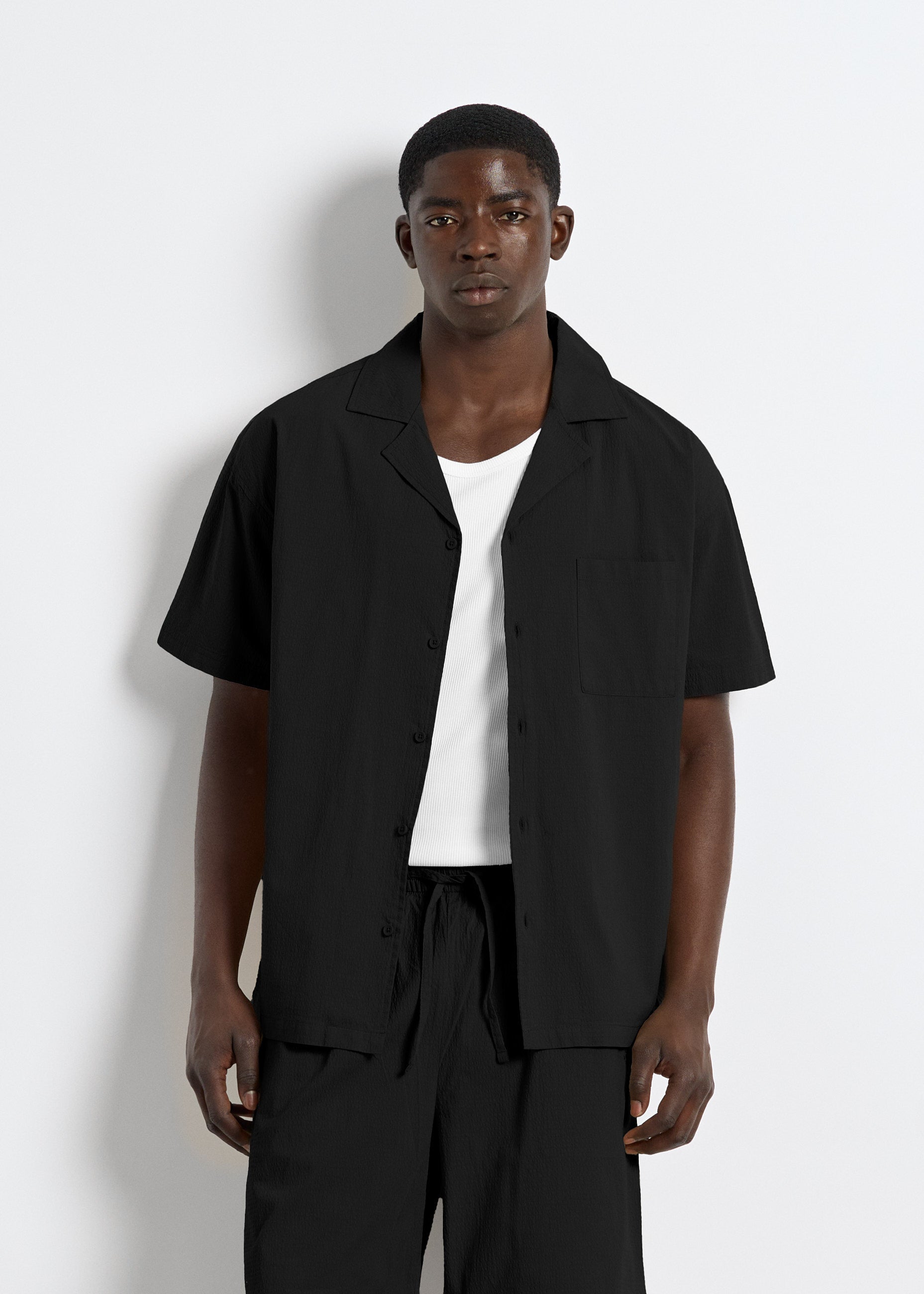 burocs-solid-seersucker-shirt-hemd-black-m image 4