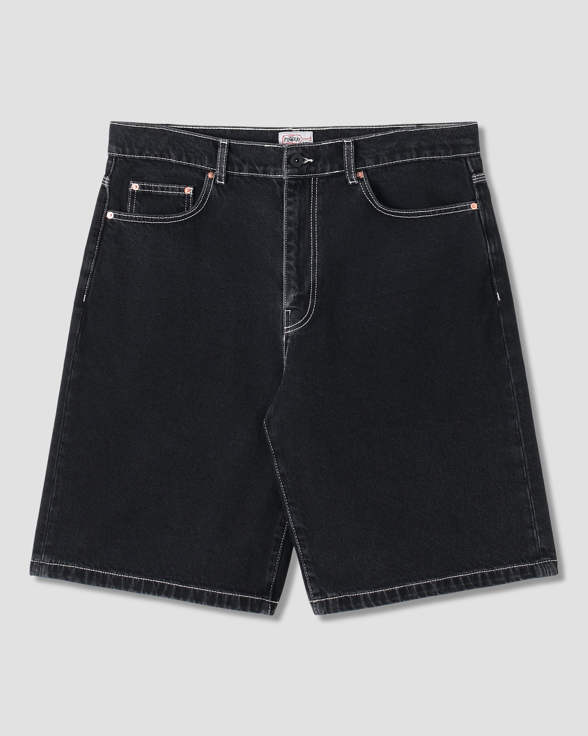 stan-ray-wide-5-short-jeansshorts-stonewashed-black-denim image 1