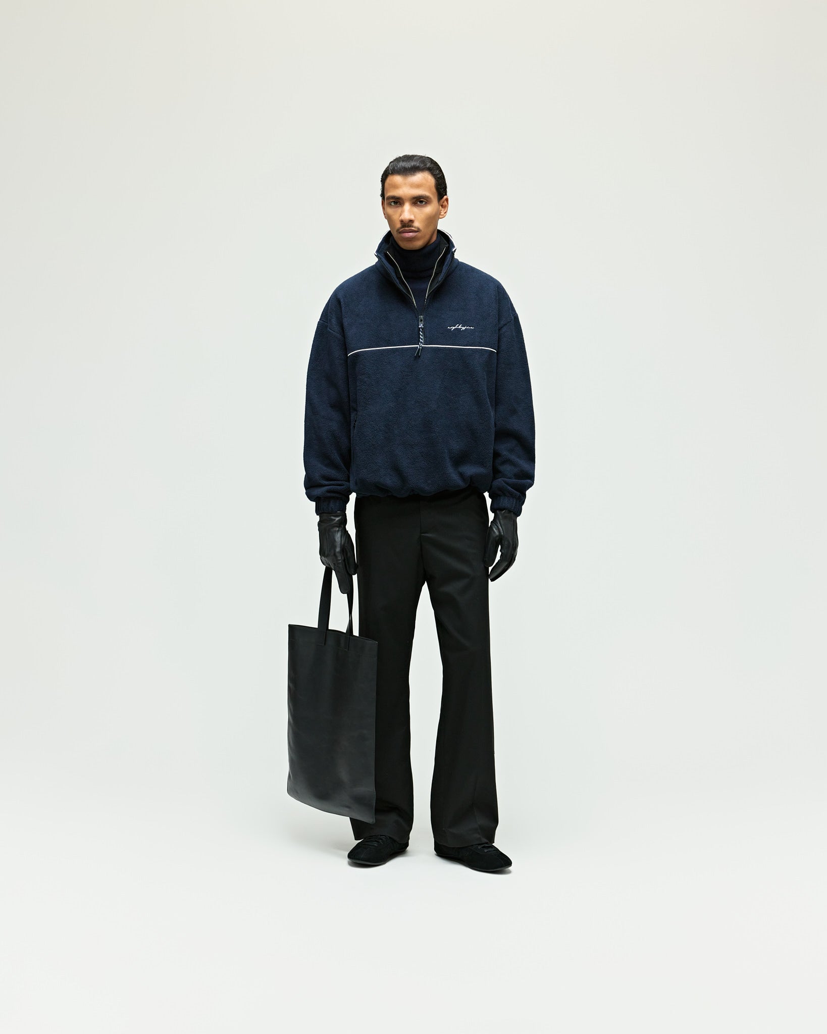 eightyfive-fleece-half-zip-windbreaker-navy-herren-oversize image 5