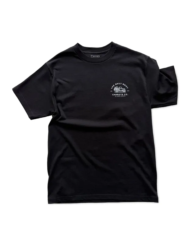 carrots-daily-root-tee-t-shirt-herren-schwarz-baumwolle image 1