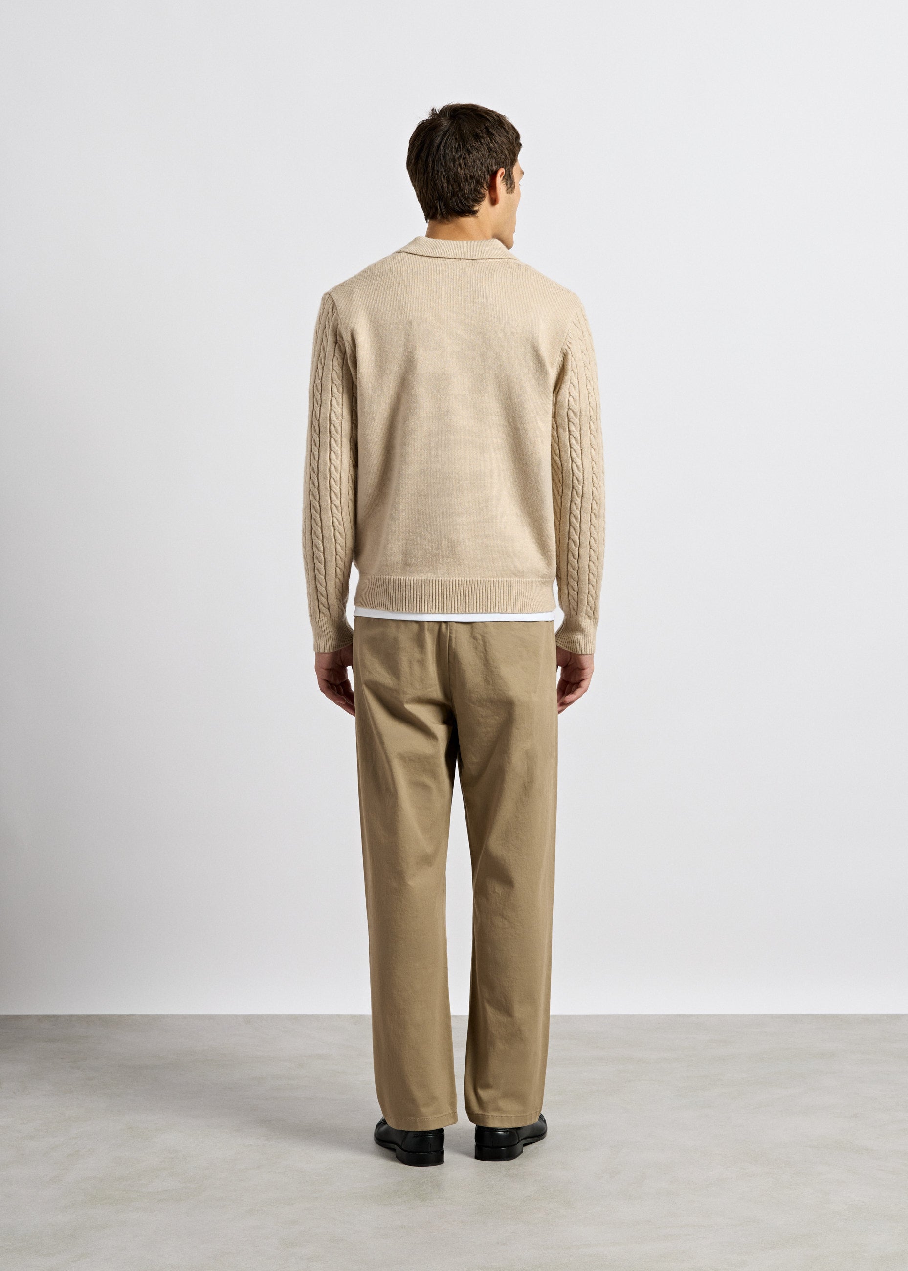 burocs-cable-knit-polo-sweater-beige-zopfstrick image 5
