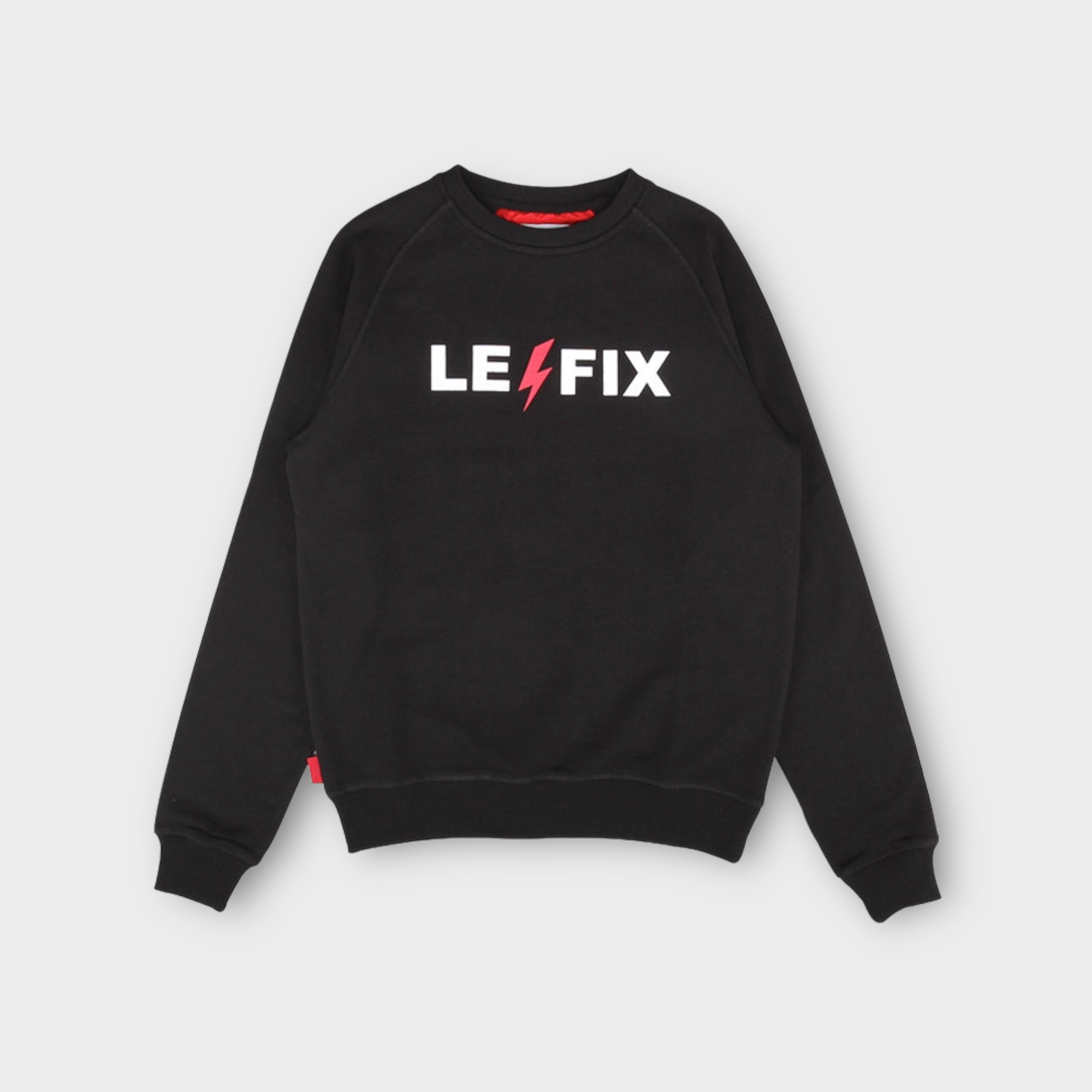 le-fix-lightning-crew-sweatshirt-schwarz-herren-baumwolle image 1