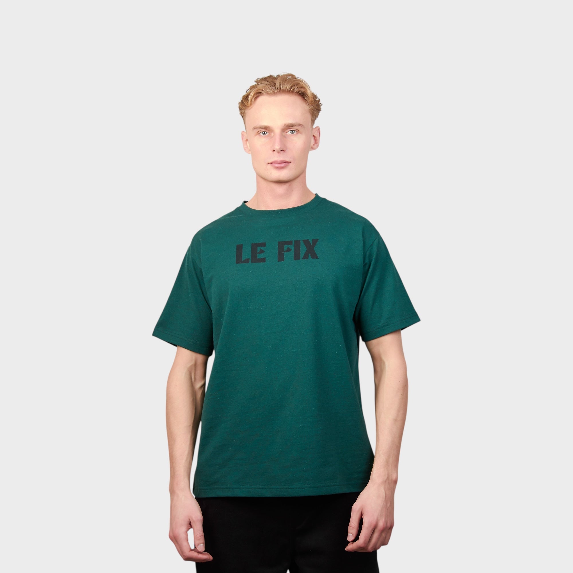 le-fix-loop-t-shirt-gr-n-logo-baumwolle-regular-fit image 2