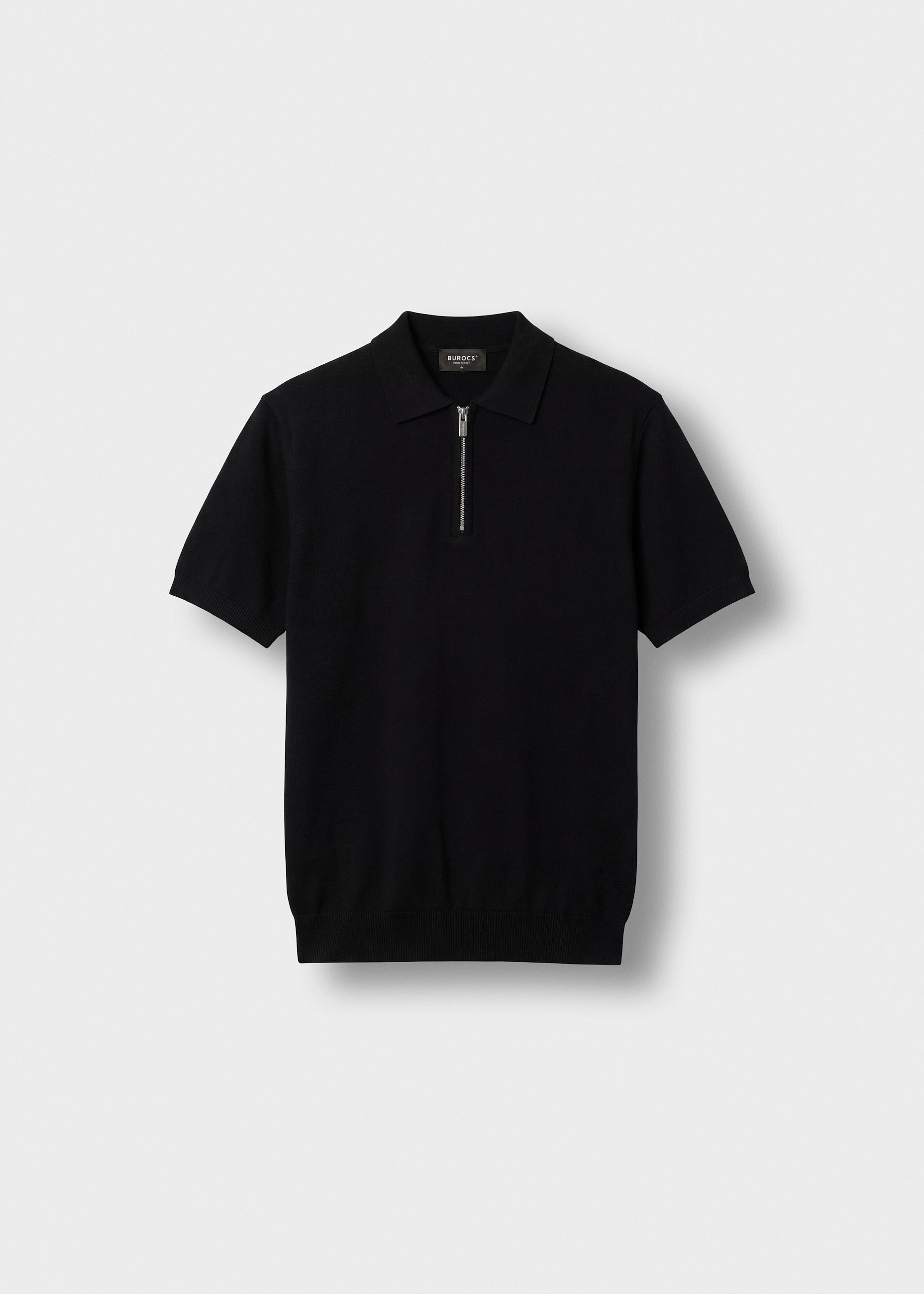 burocs-quarter-zip-polo-shirt-poloshirt-schwarz-slim-fit image 1