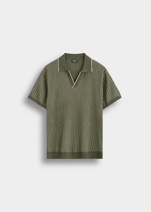 burocs-polo-t-shirt-9537-strickpolo-khaki-regular image 1