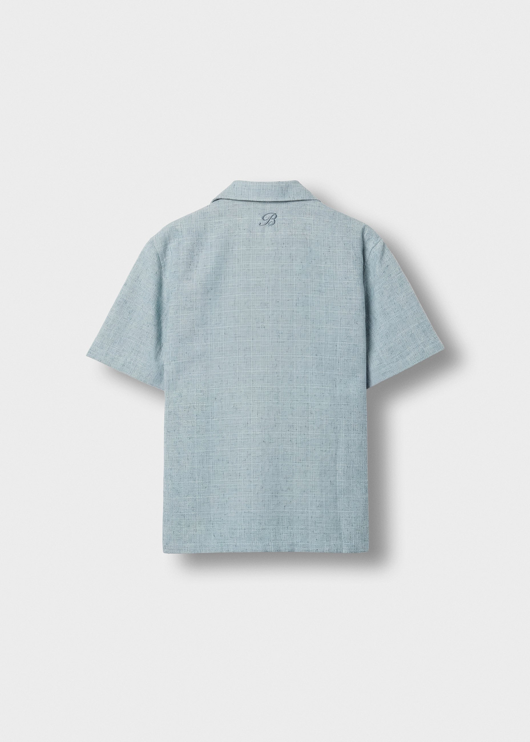 burocs-melange-yarn-shirt-blue-oversize-polyester image 2