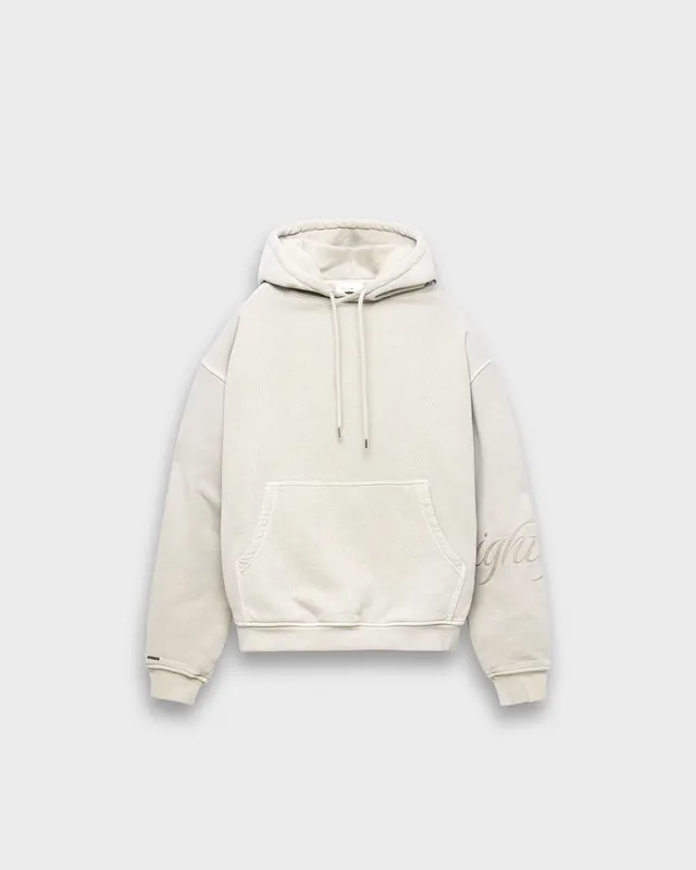 eightyfive-embroidered-handwritten-hoodie-vintage-grey-m image 1