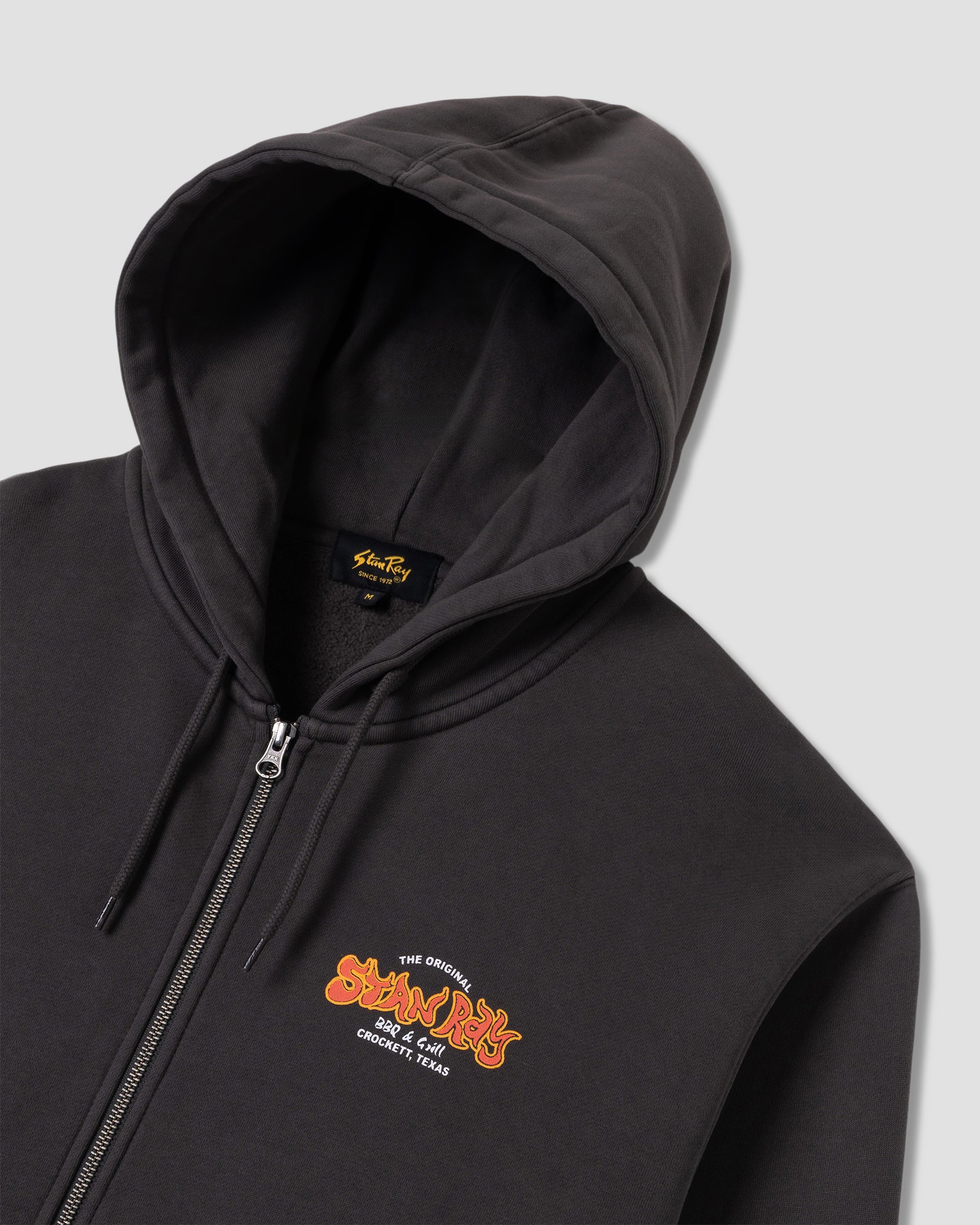 stan-ray-bbq-zip-hoodie-raven-black-kapuze-380gsm image 4