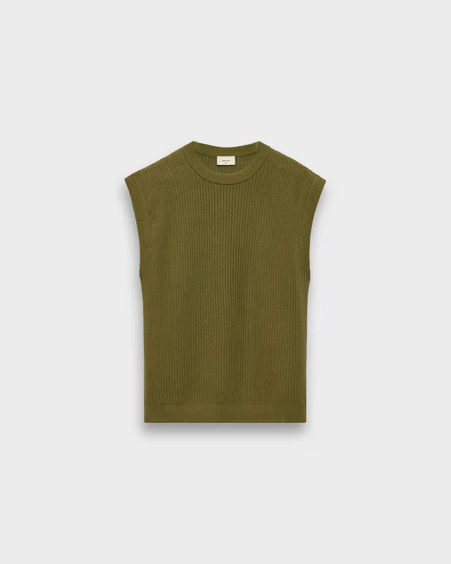 eightyfive-tops-knit-tanktop-top-olive-green image 1