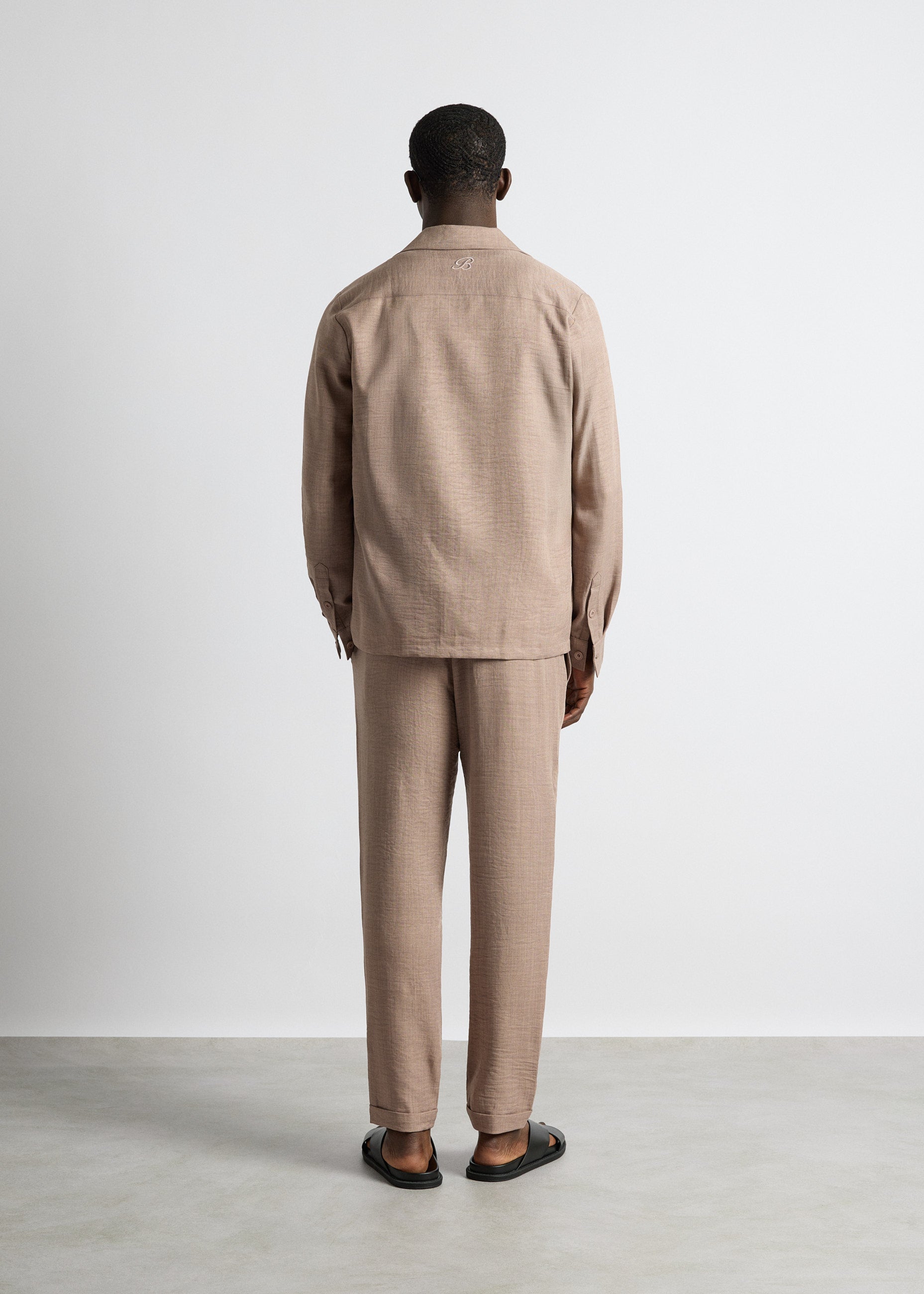 burocs-shirts-linen-look-langarmhemd-taupe-regular-fit image 6