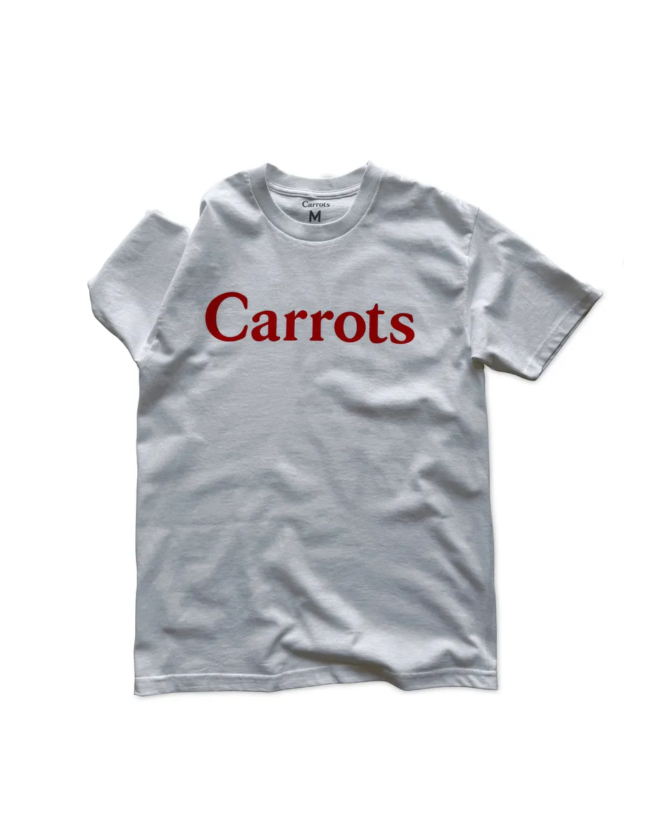 carrots-wordmark-tee-t-shirt-herren-wei-baumwolle image 1