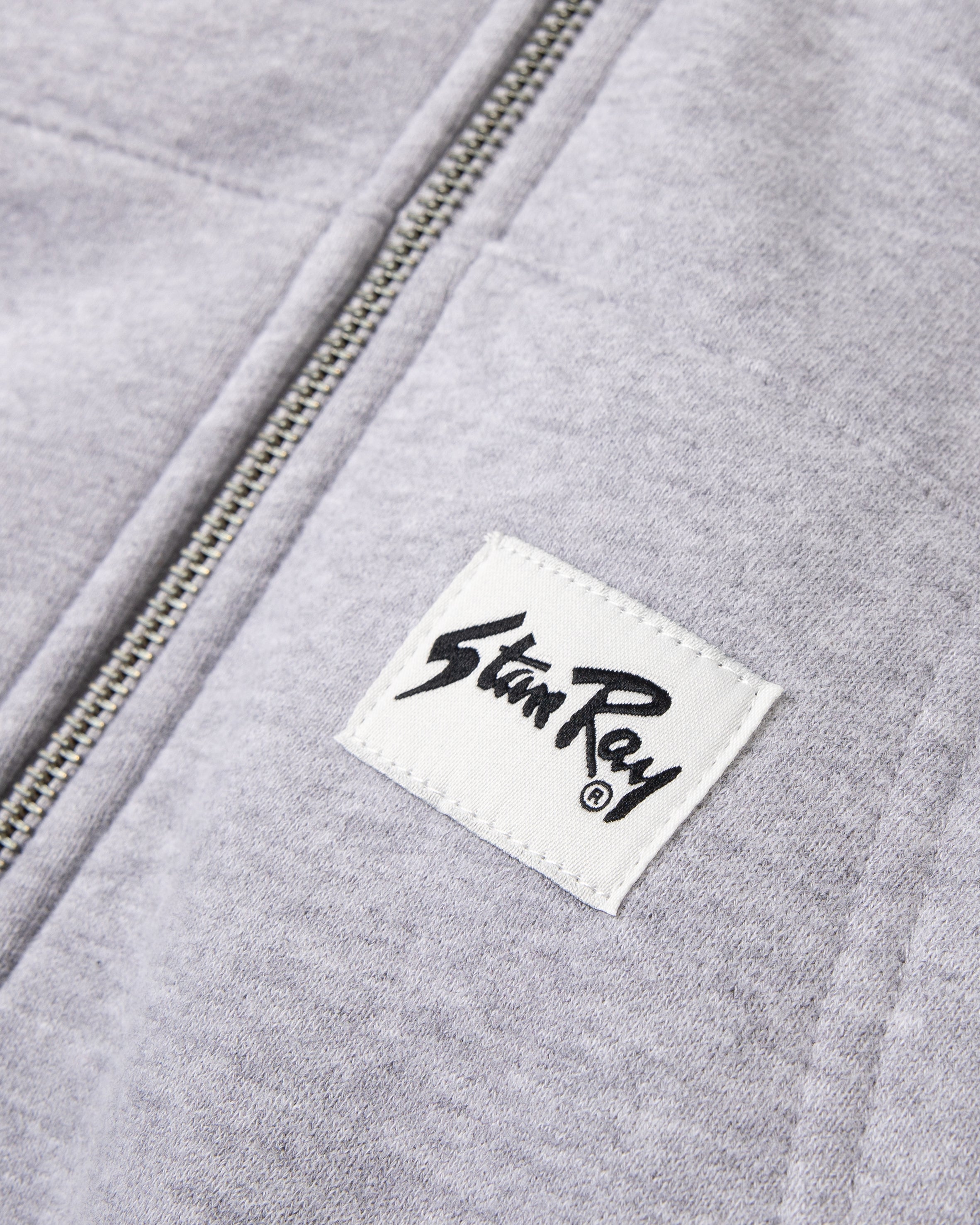 stan-ray-patch-zip-hood-hoodie-grey-heather-baumwolle image 5