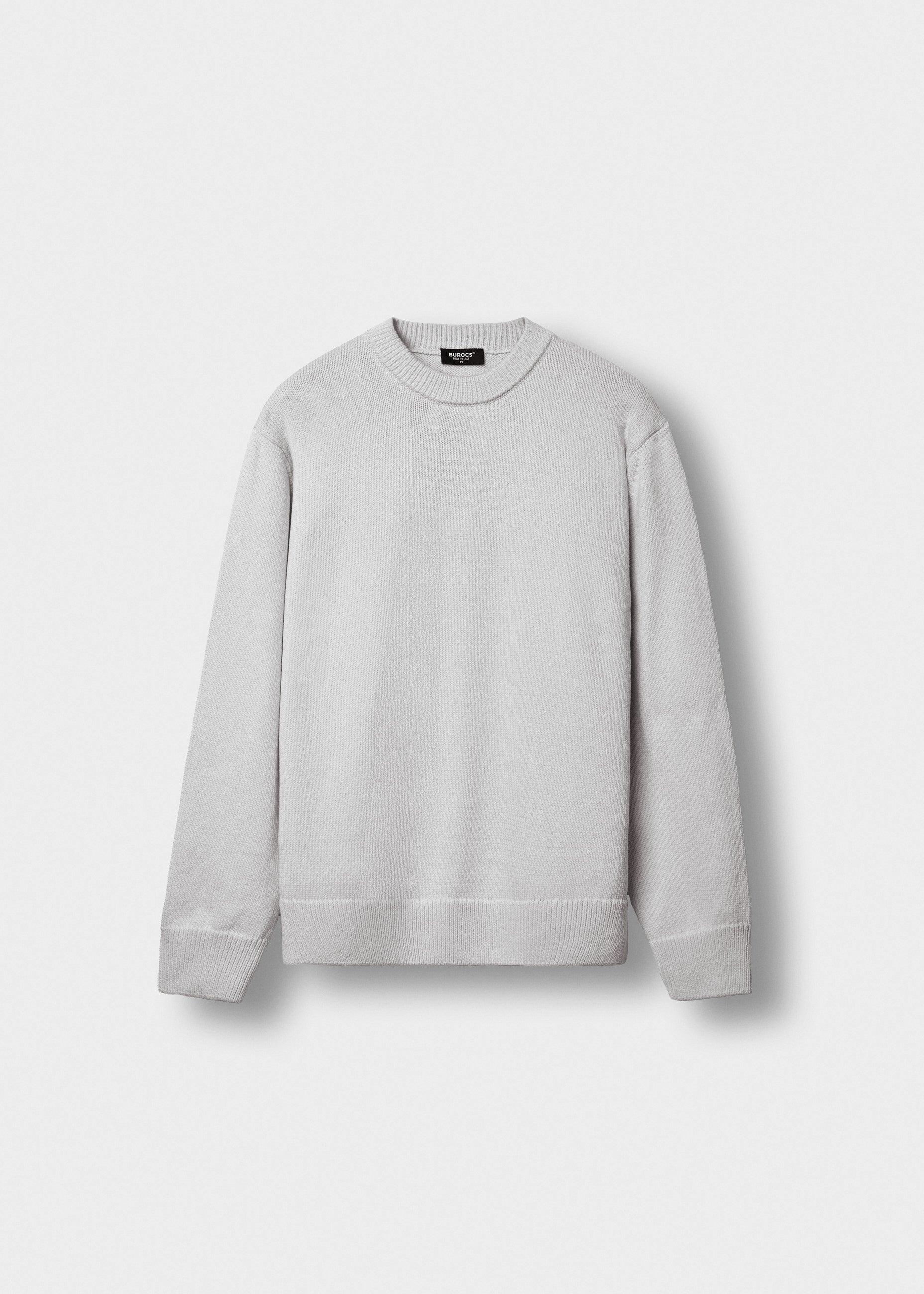 burocs-cotton-crewneck-sweater-light-grey-m-baumwolle image 1