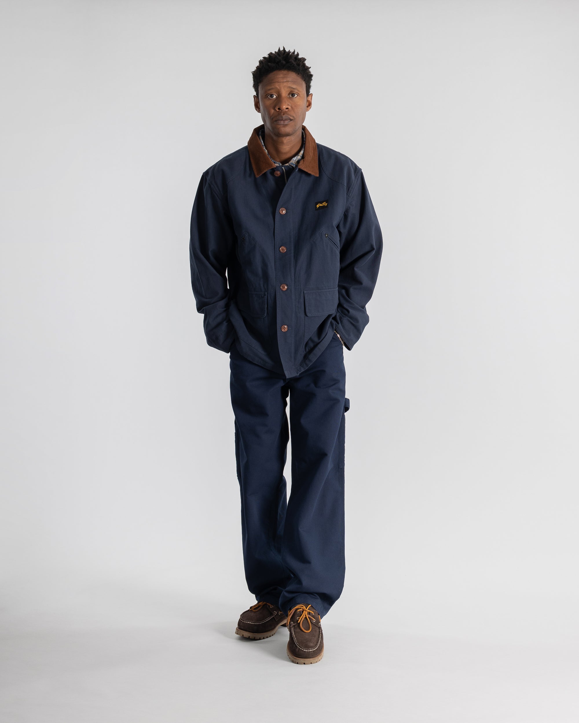 stan-ray-hunters-jacket-jacke-navy-heather-cordkragen image 2