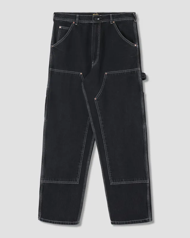 stan-ray-double-knee-pant-arbeitshose-stonewashed-black-denim image 1