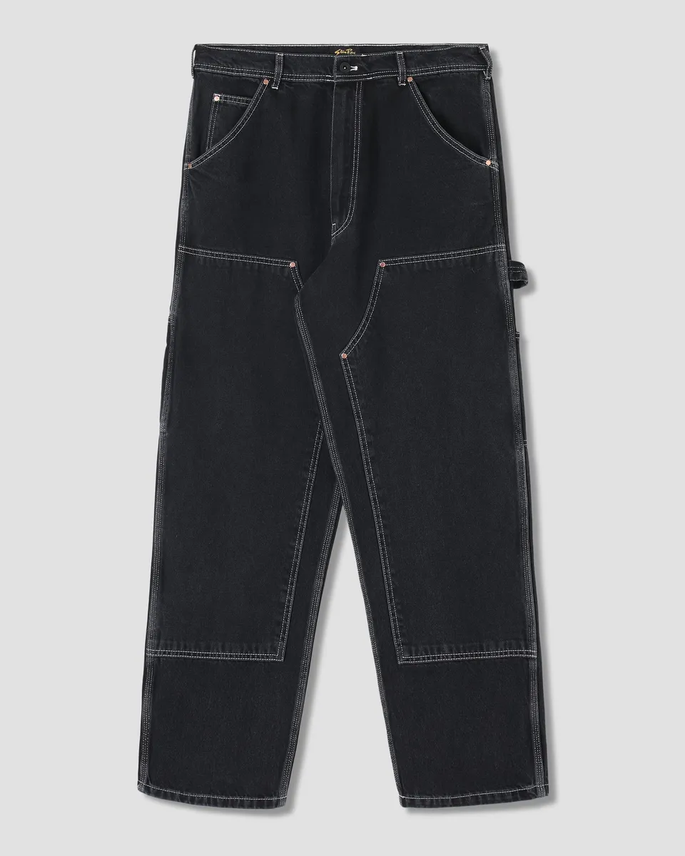 stan-ray-double-knee-pant-arbeitshose-stonewashed-black-denim image 1