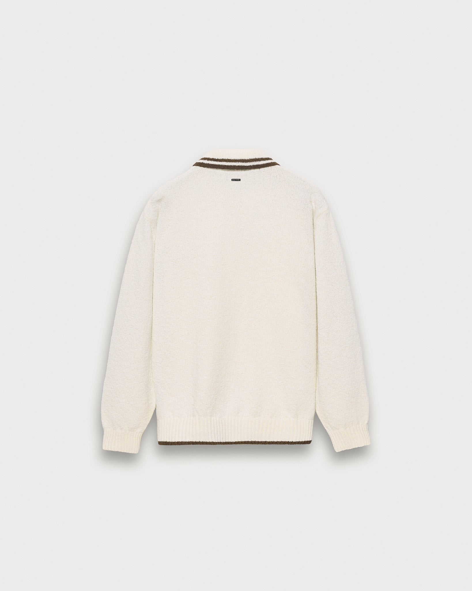 eightyfive-tops-boucle-polo-longsleeve-offwhite-brown image 2