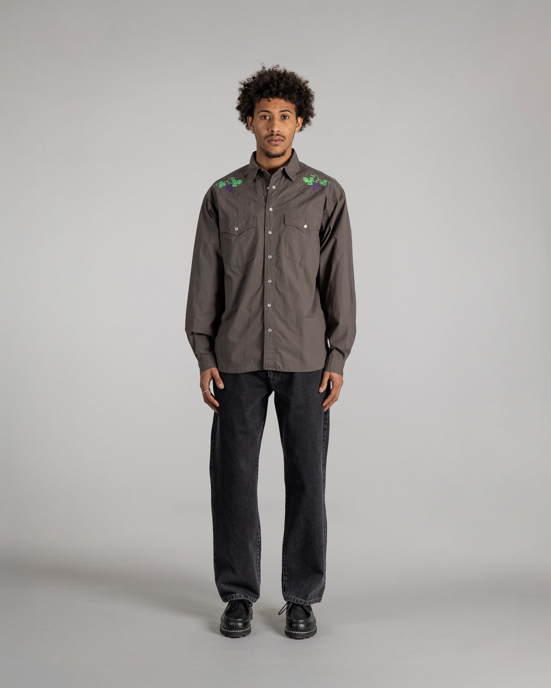 stan-ray-western-shirt-washed-black-poplin-baumwollhemd-snaps image 3
