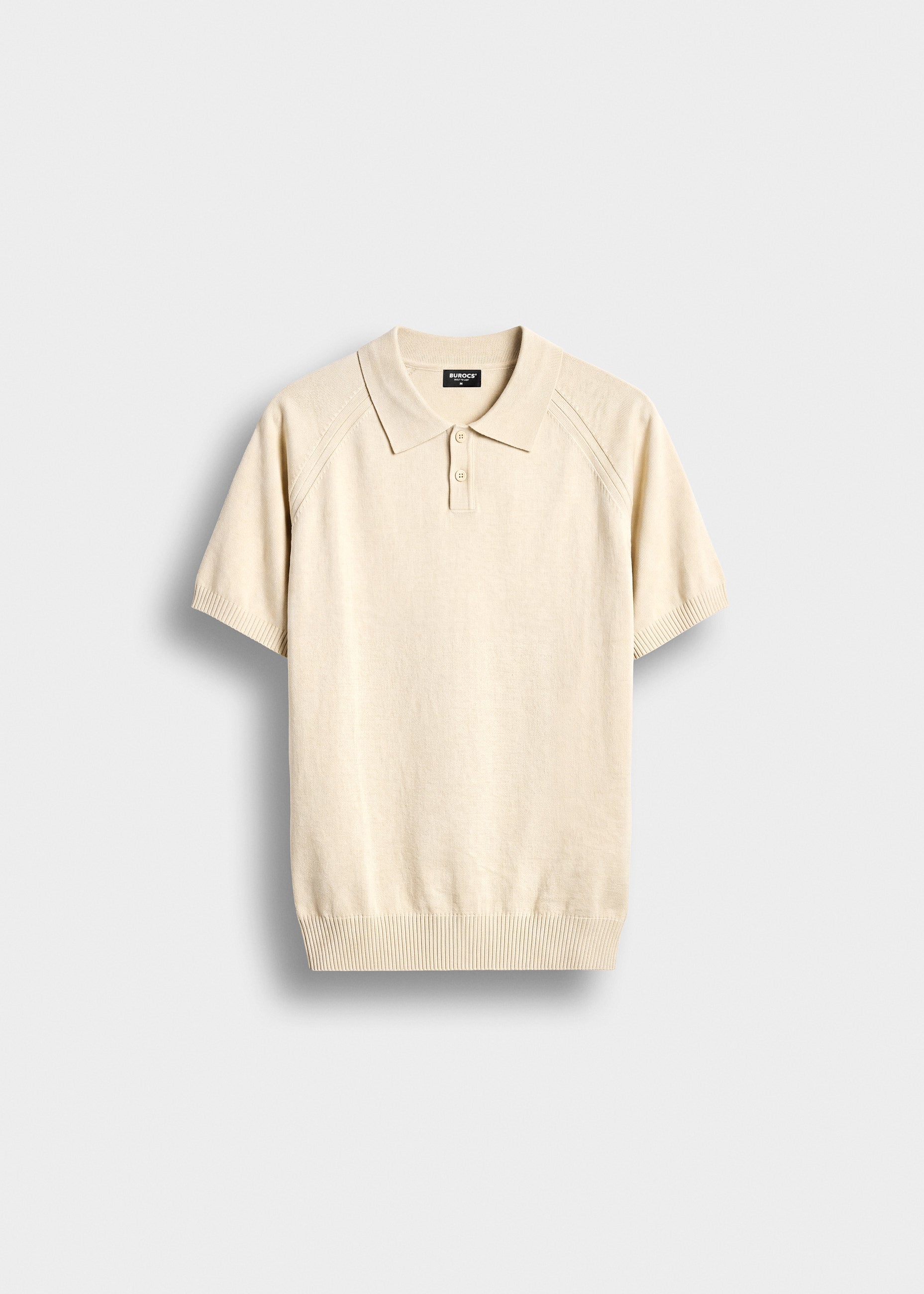 burocs-t-shirts-fine-knit-polo-t-shirt-beige-melange image 1