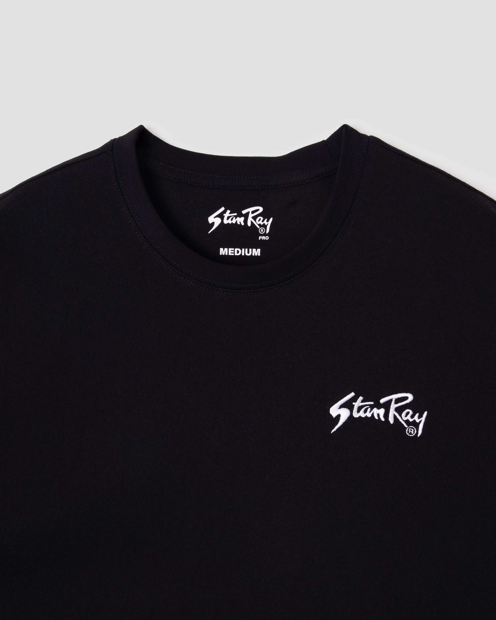 stan-ray-embroidery-tee-black-t-shirt-baumwolle image 3