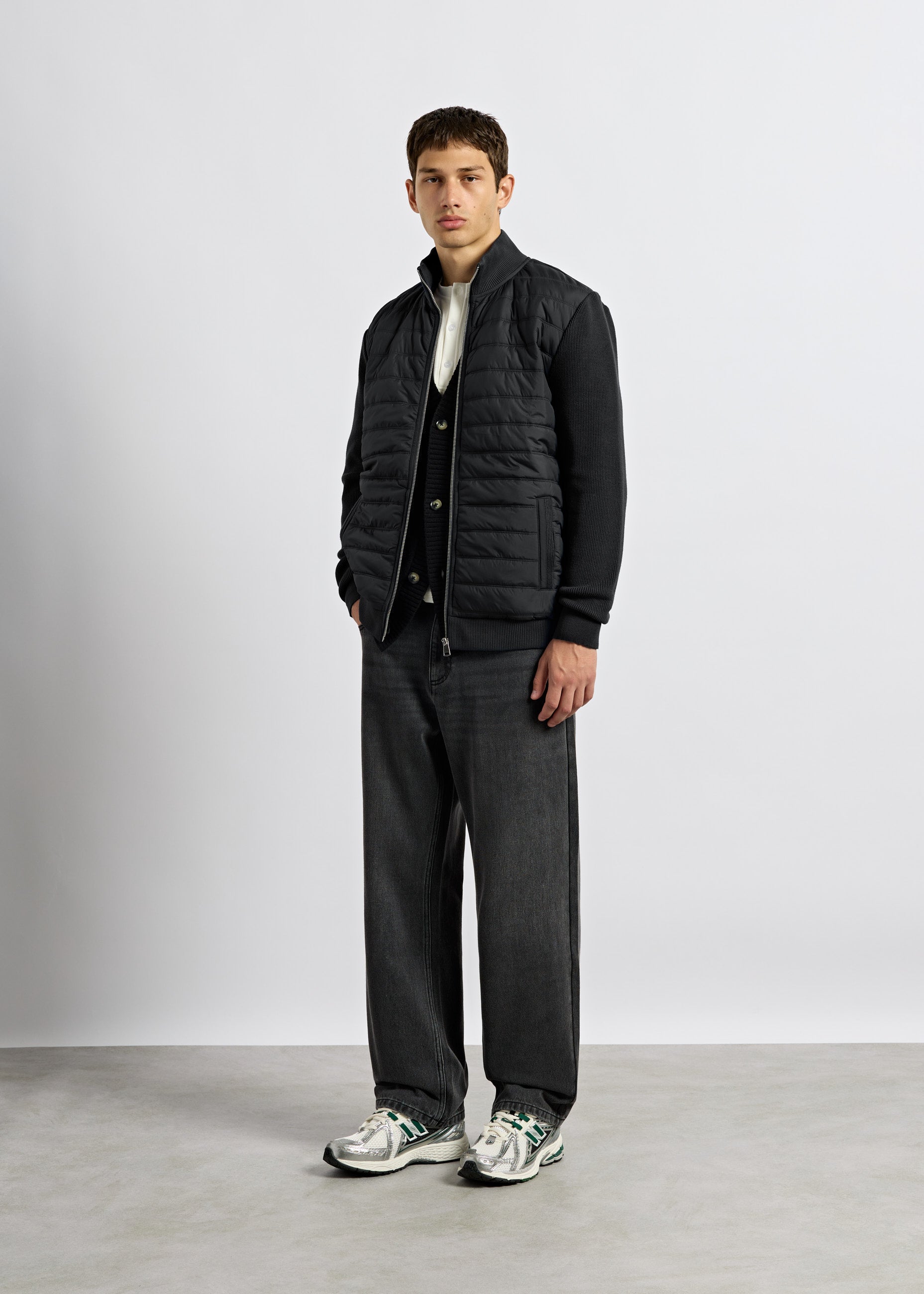 burocs-contrast-padded-jacket-steppjacke-schwarz image 6
