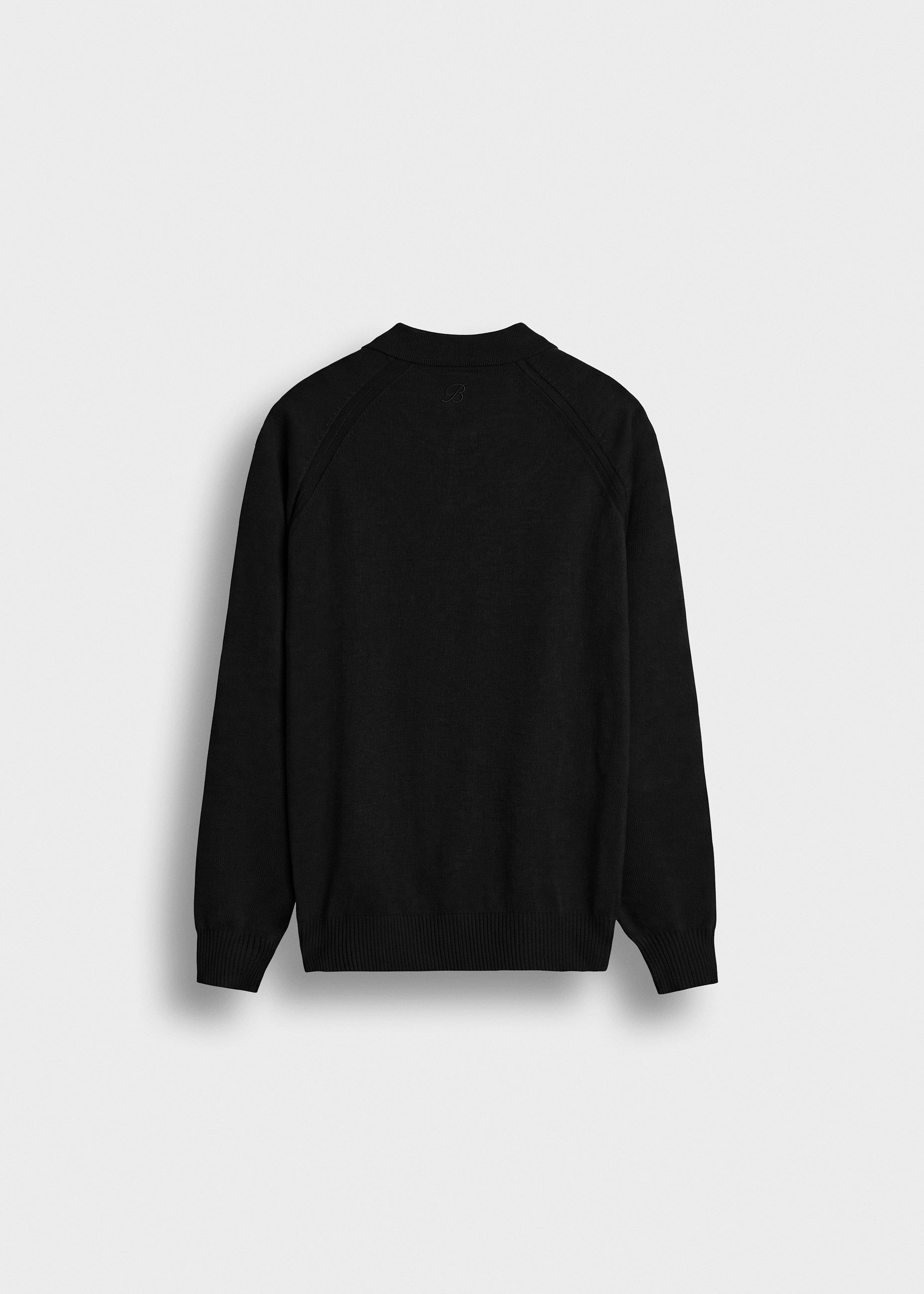 burocs-knitwear-fine-knit-polo-sweater-schwarz-feinstrick image 2