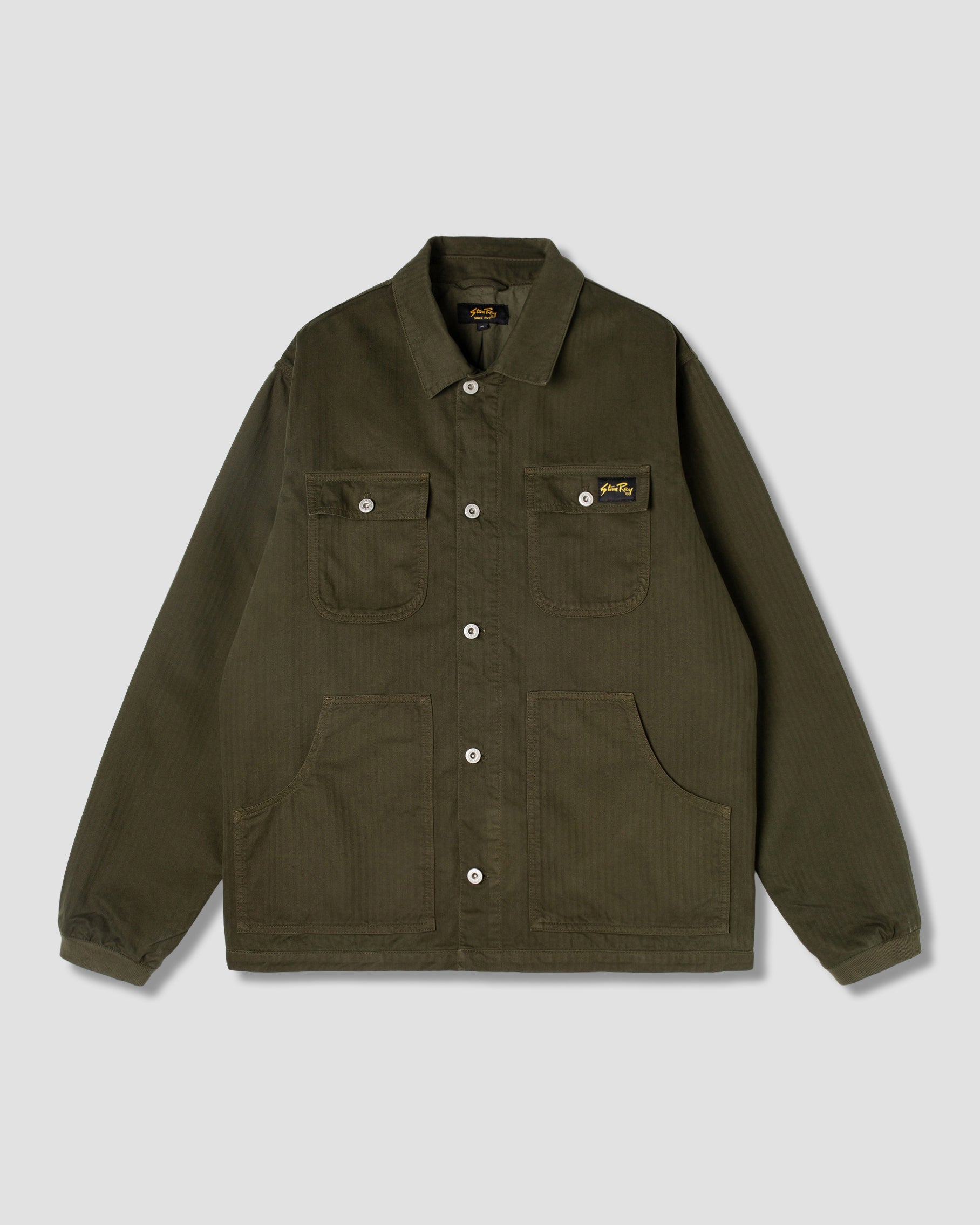 stan-ray-jackets-pork-chop-jacket-jacke-olive-herringbone image 1