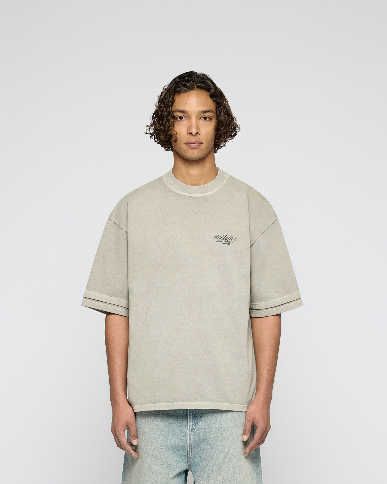 eightyfive-tops-double-sleeve-t-shirt-herren-vintage-light-grey image 2