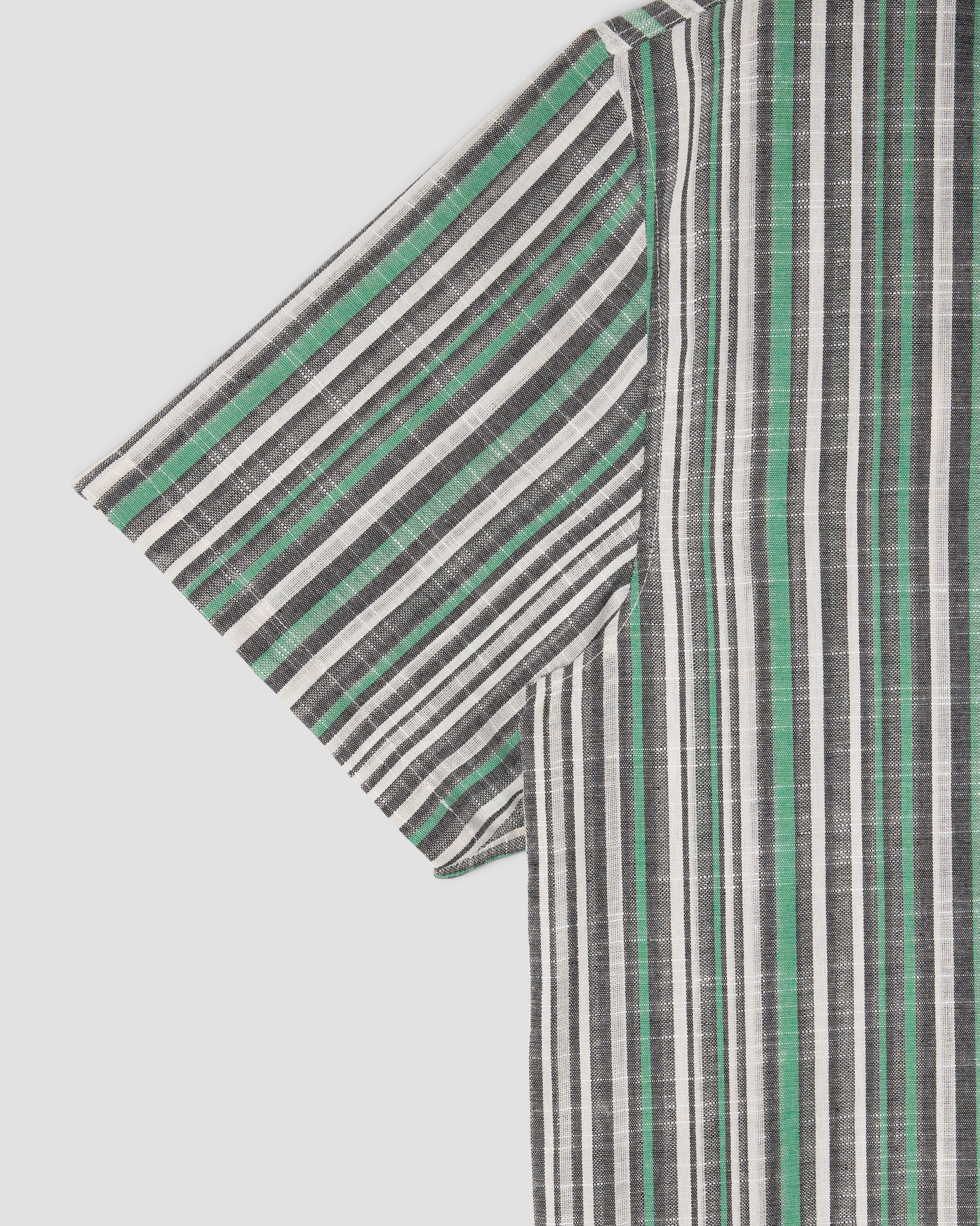 stan-ray-tour-shirt-herren-hemd-schwarz-gr-n-streifen-kurzarm image 3