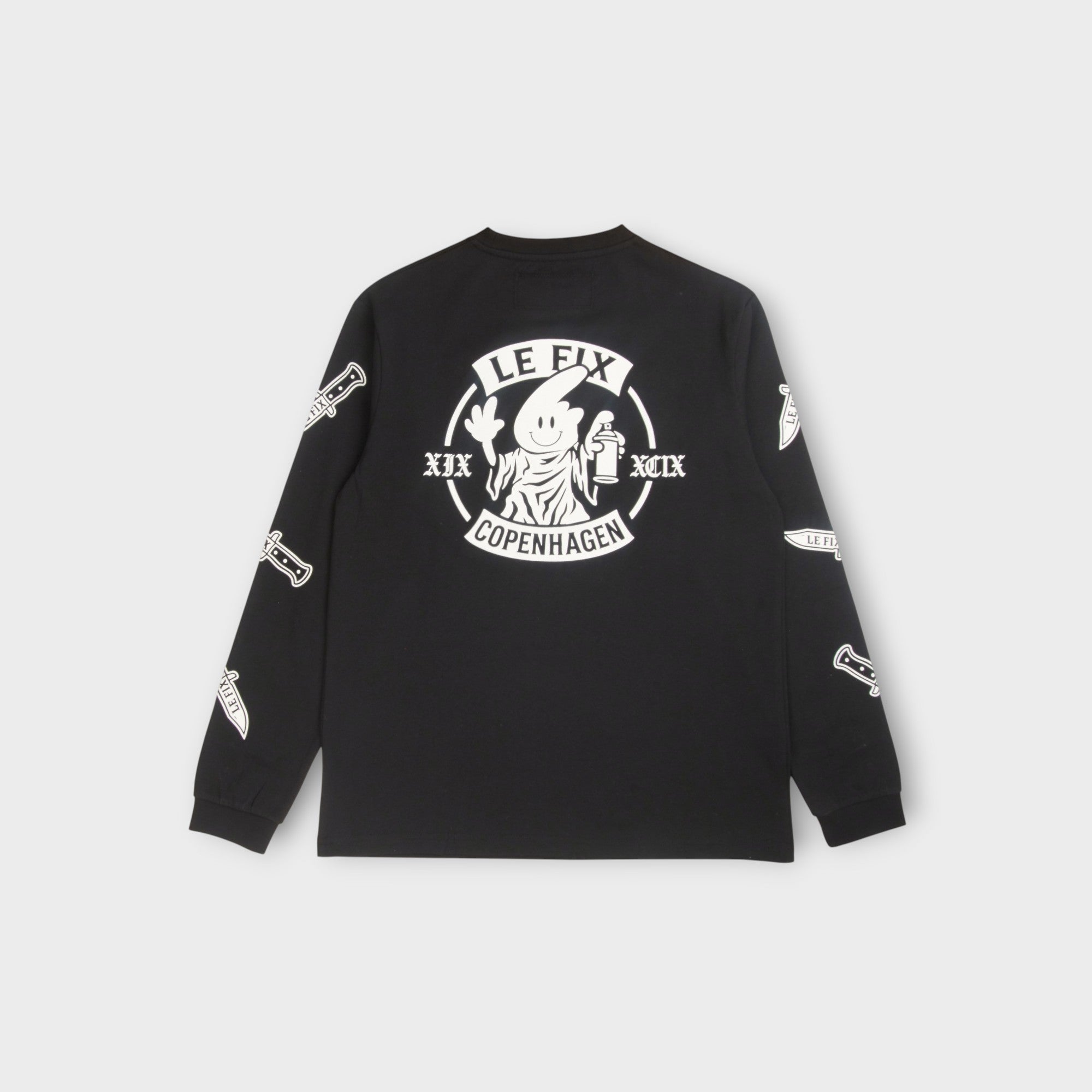 le-fix-knife-ls-longsleeve-schwarz-tigerprint image 1