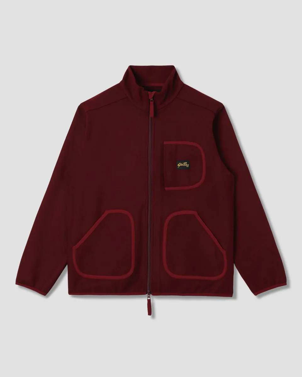 stan-ray-wool-fleece-jacket-jacke-dark-red-wolle image 1