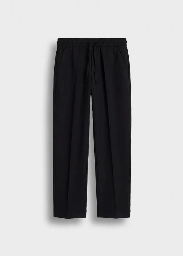 burocs-regular-pants-stoffhose-black-regular-fit-tunnelzug image 1