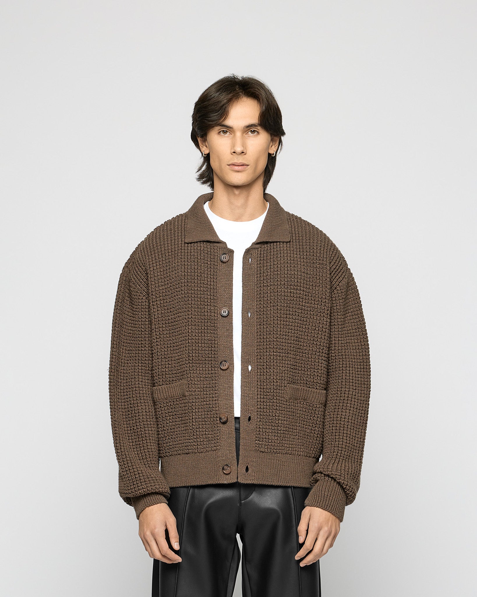 eightyfive-tops-knitted-wool-cardigan-herren-brown image 2