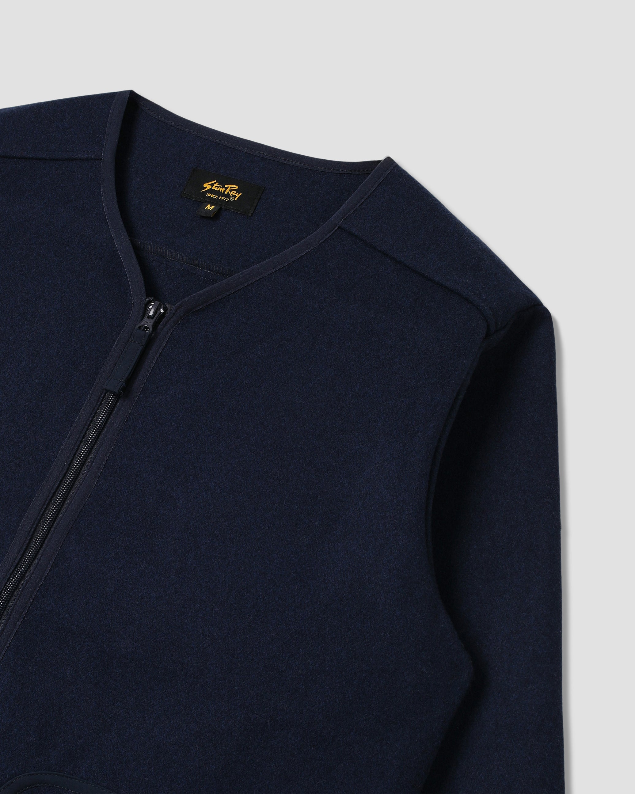 stan-ray-wool-fleece-cardigan-strickjacke-navy-heather-wolle image 6