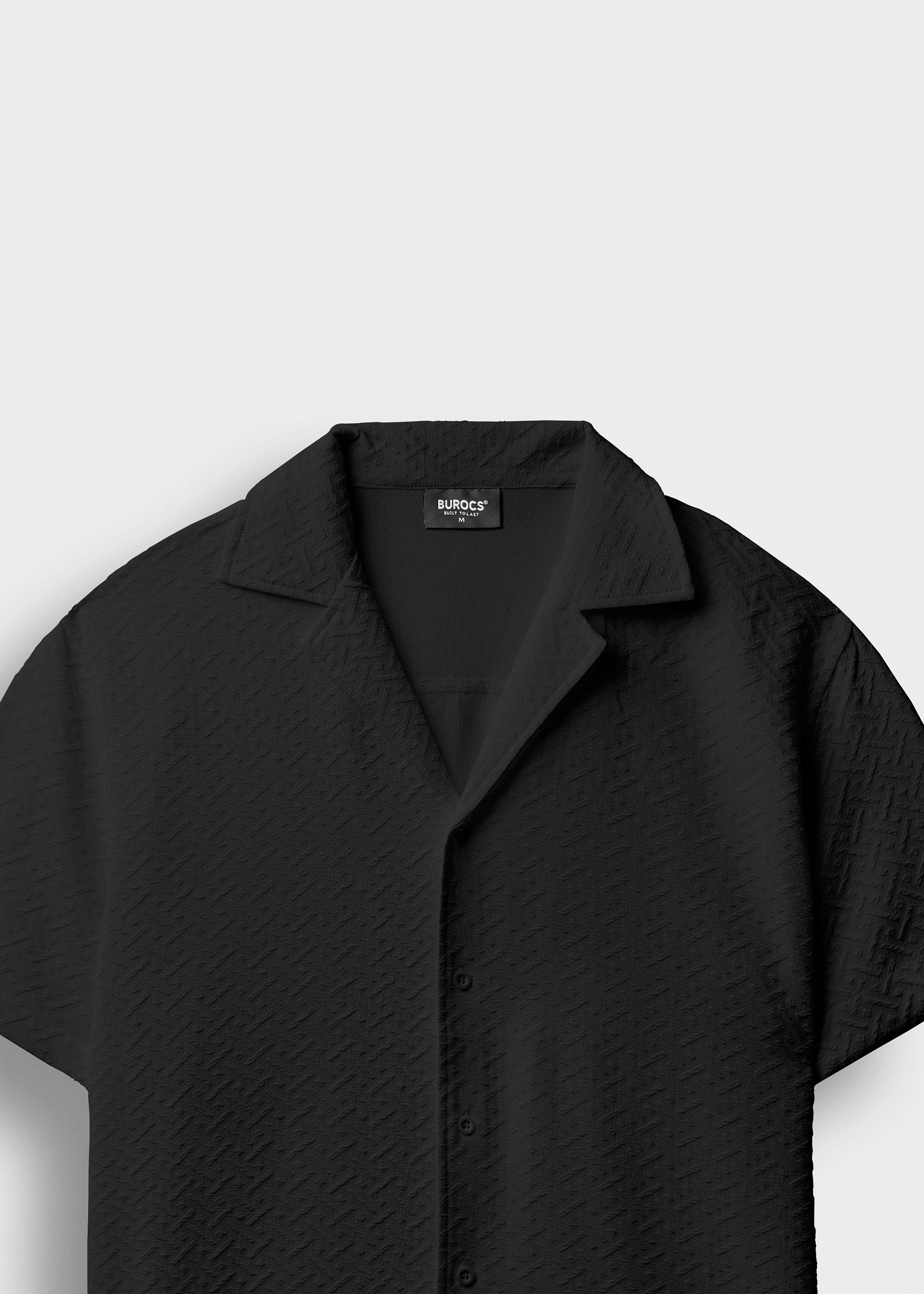 burocs-structured-shirt-hemd-schwarz-regular-fit-struktur image 3