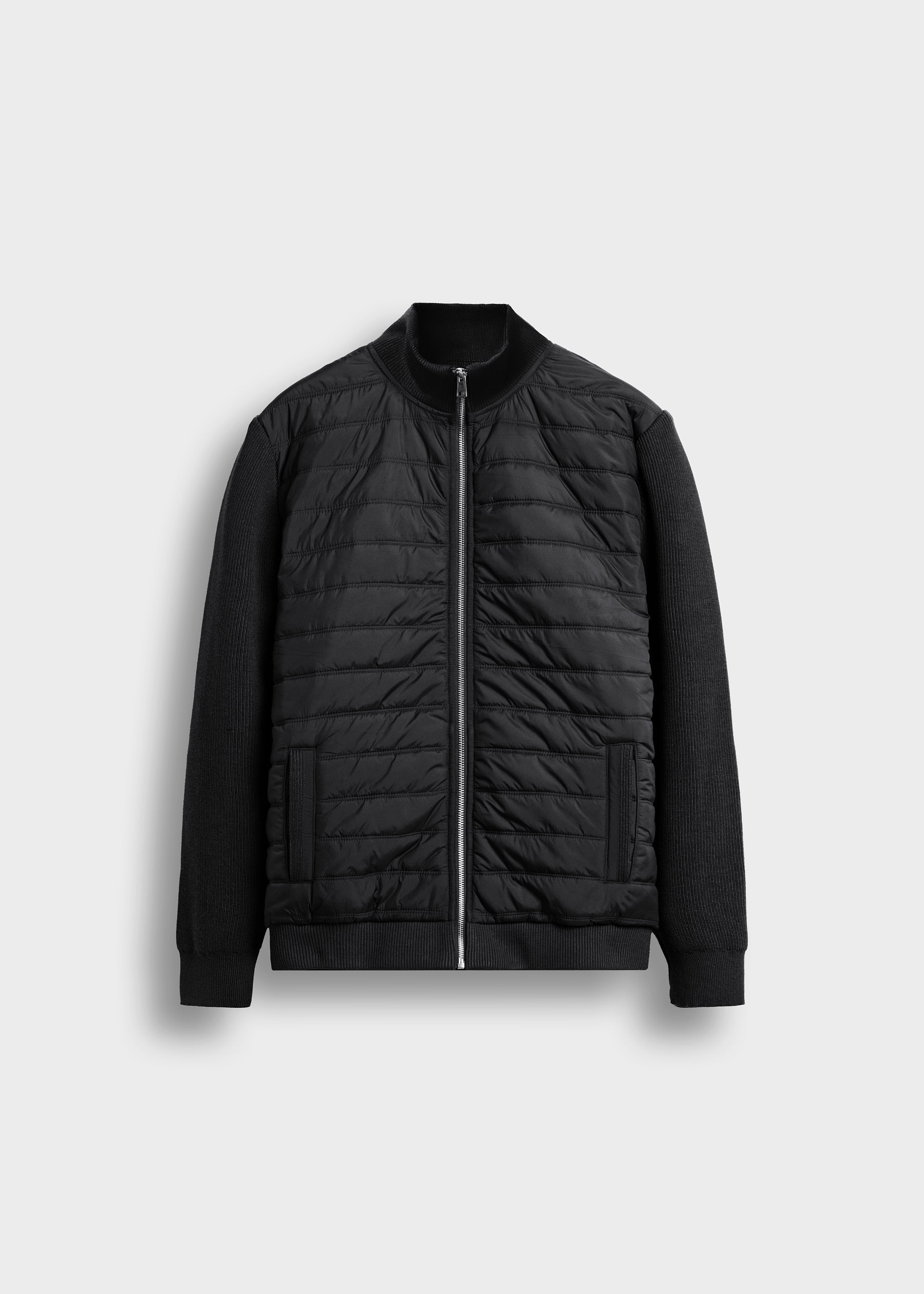 burocs-contrast-padded-jacket-steppjacke-schwarz image 3