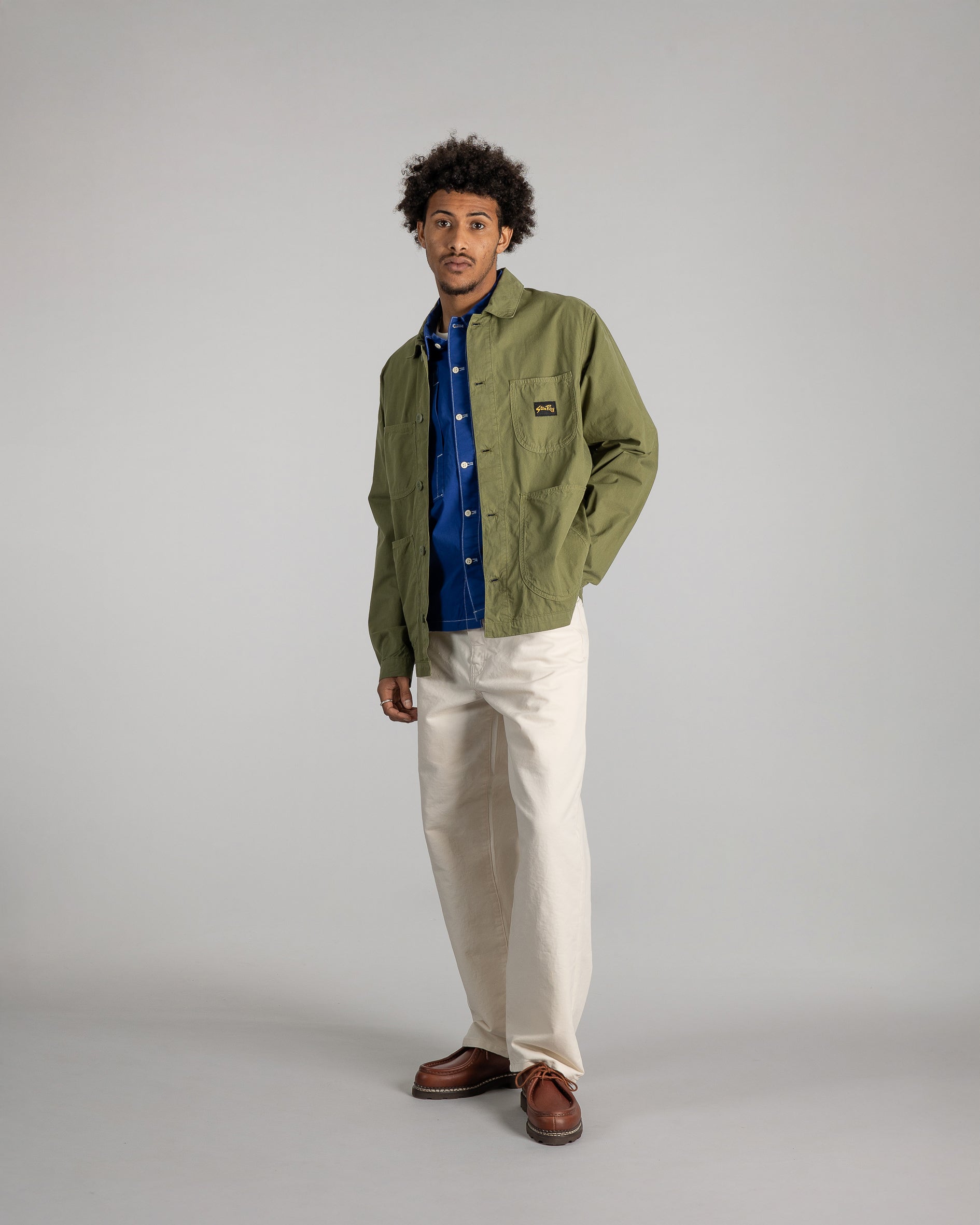 stan-ray-coverall-jacket-arbeitsjacke-olive-poplin-leicht image 6