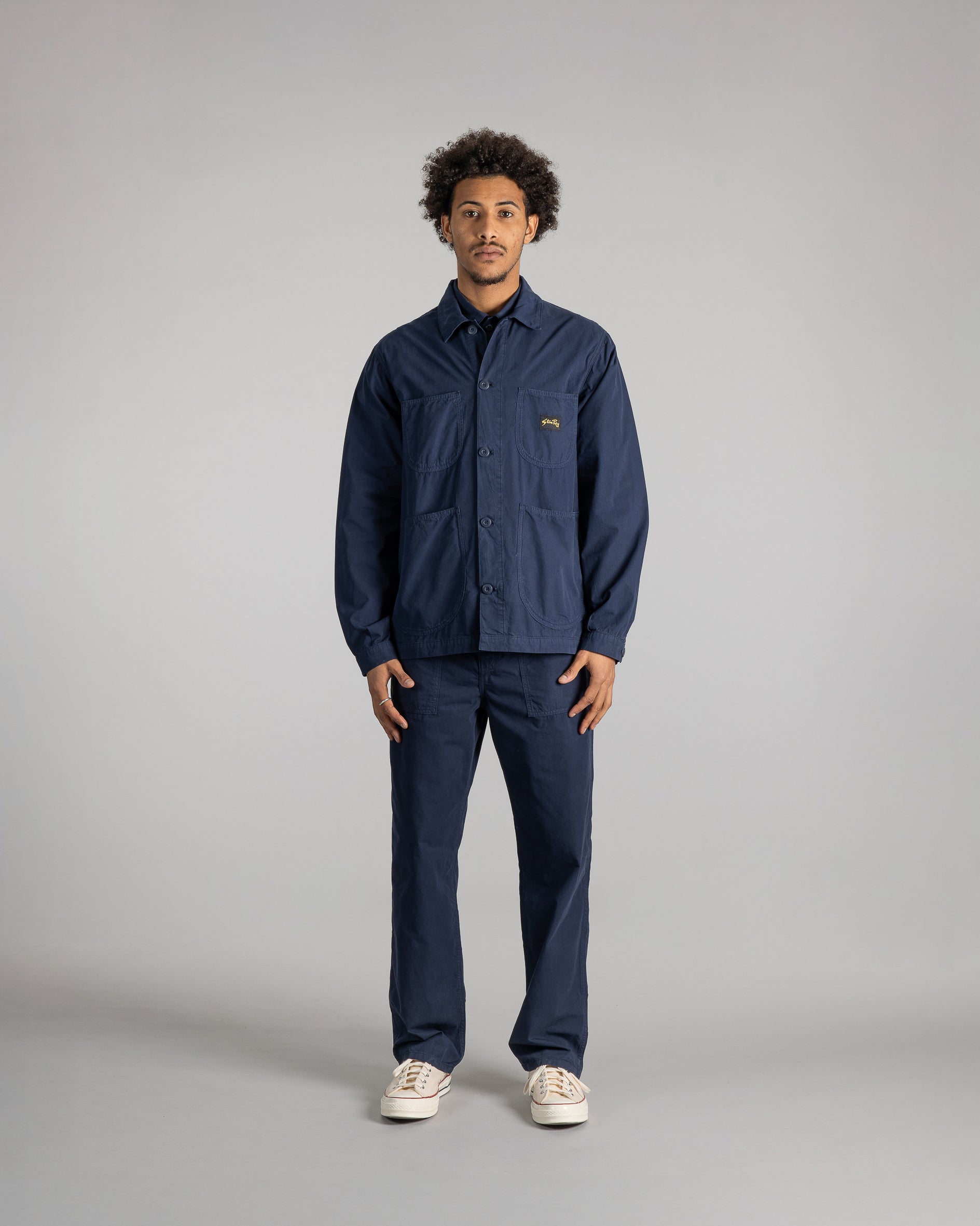 stan-ray-coverall-jacket-arbeitsjacke-navy-poplin-baumwolle image 3
