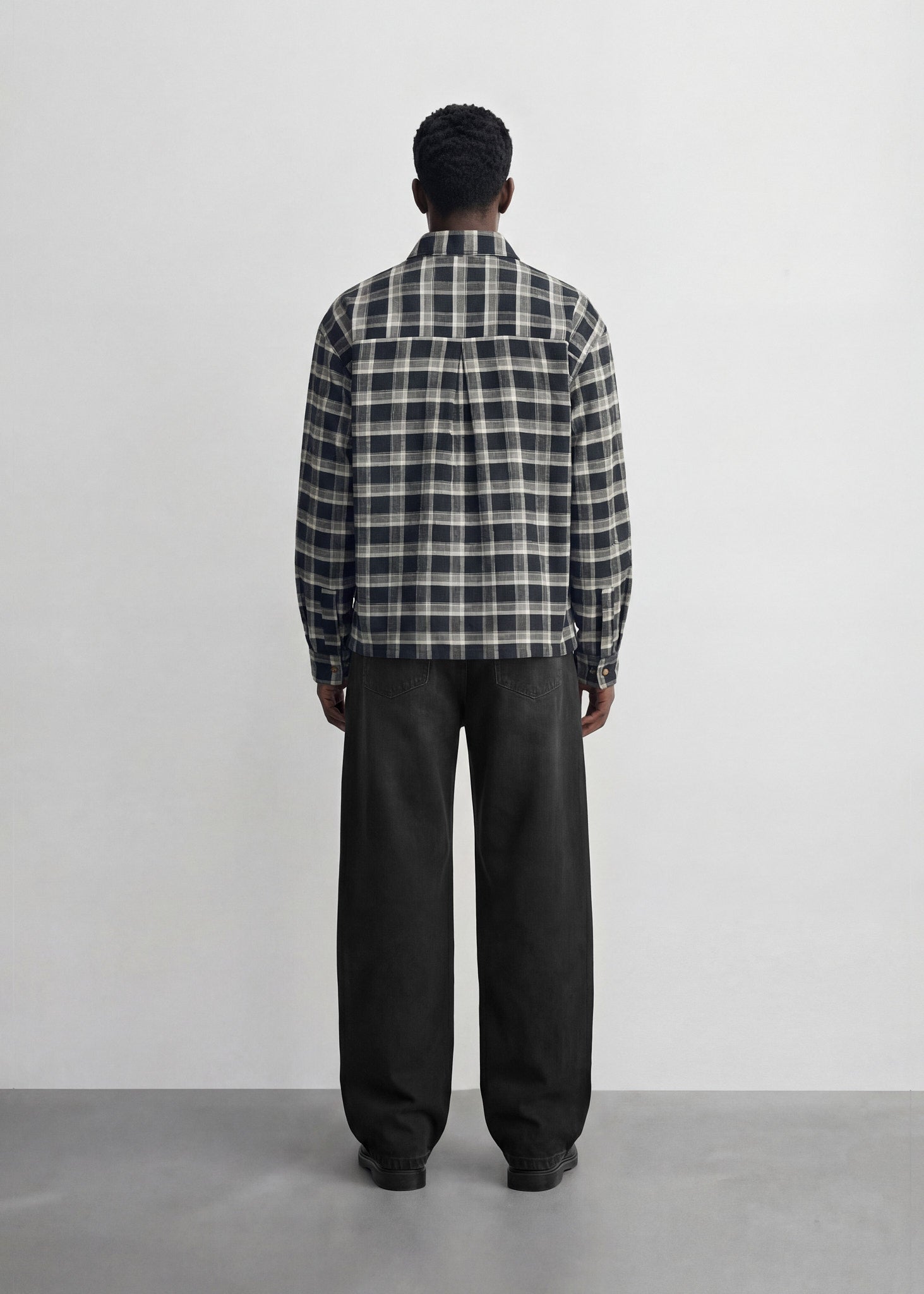 burocs-shirts-checked-shirt-karohemd-schwarz-oversize image 6
