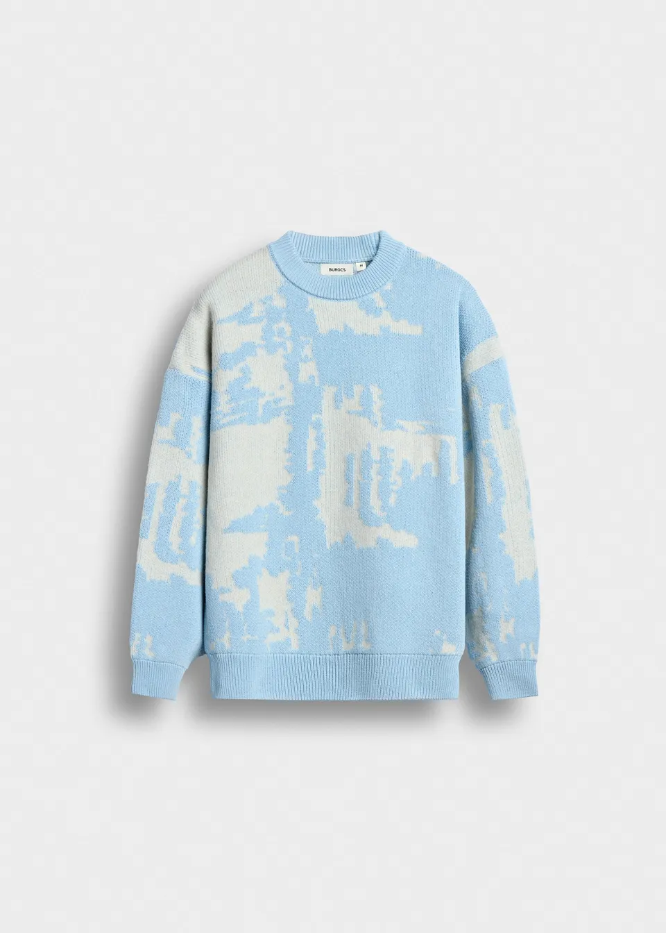 burocs-knit-sweater-strickpullover-babyblue-jacquard image 1