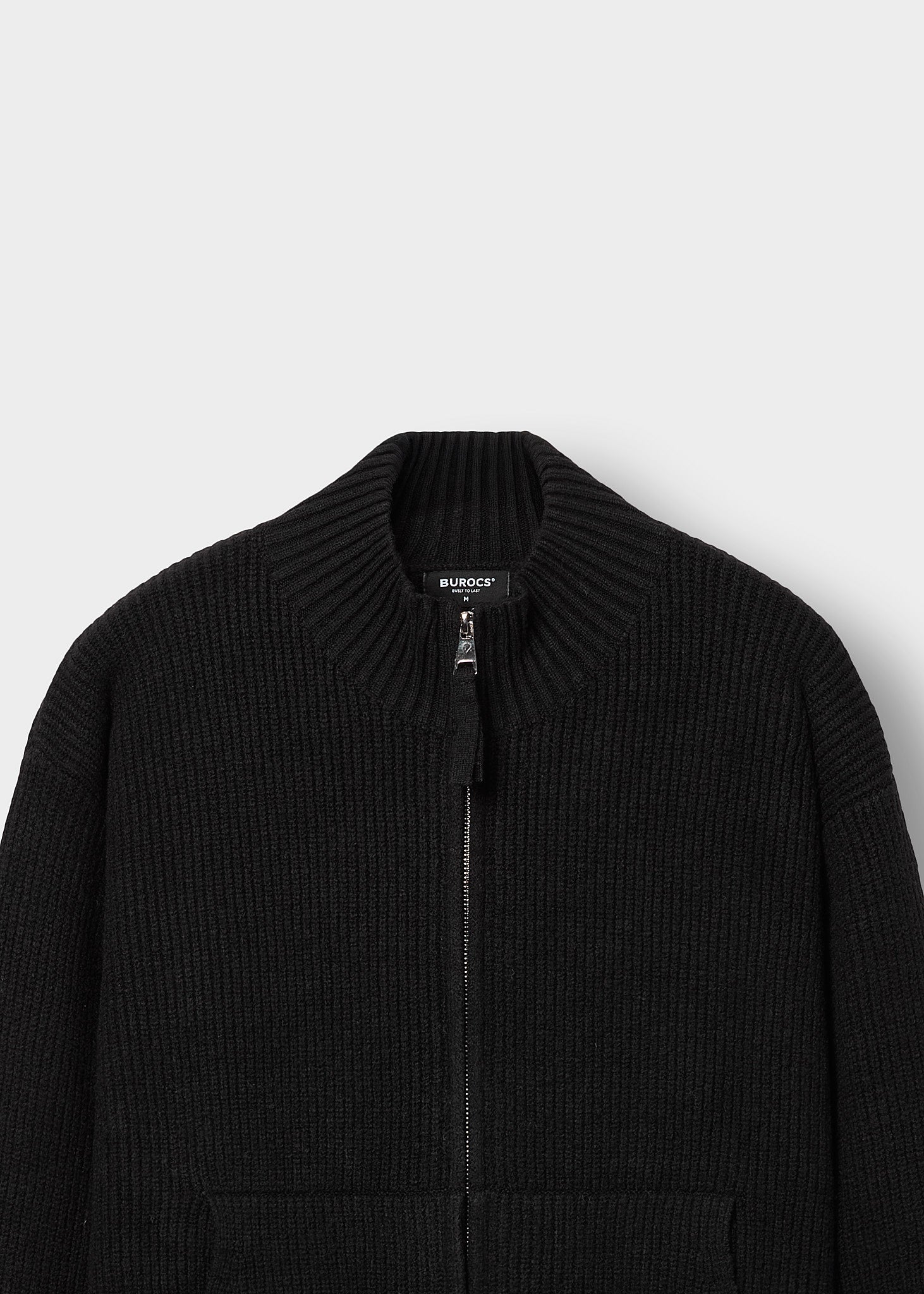 burocs-kangaroo-zip-cardigan-black-mit-stehkragen image 3