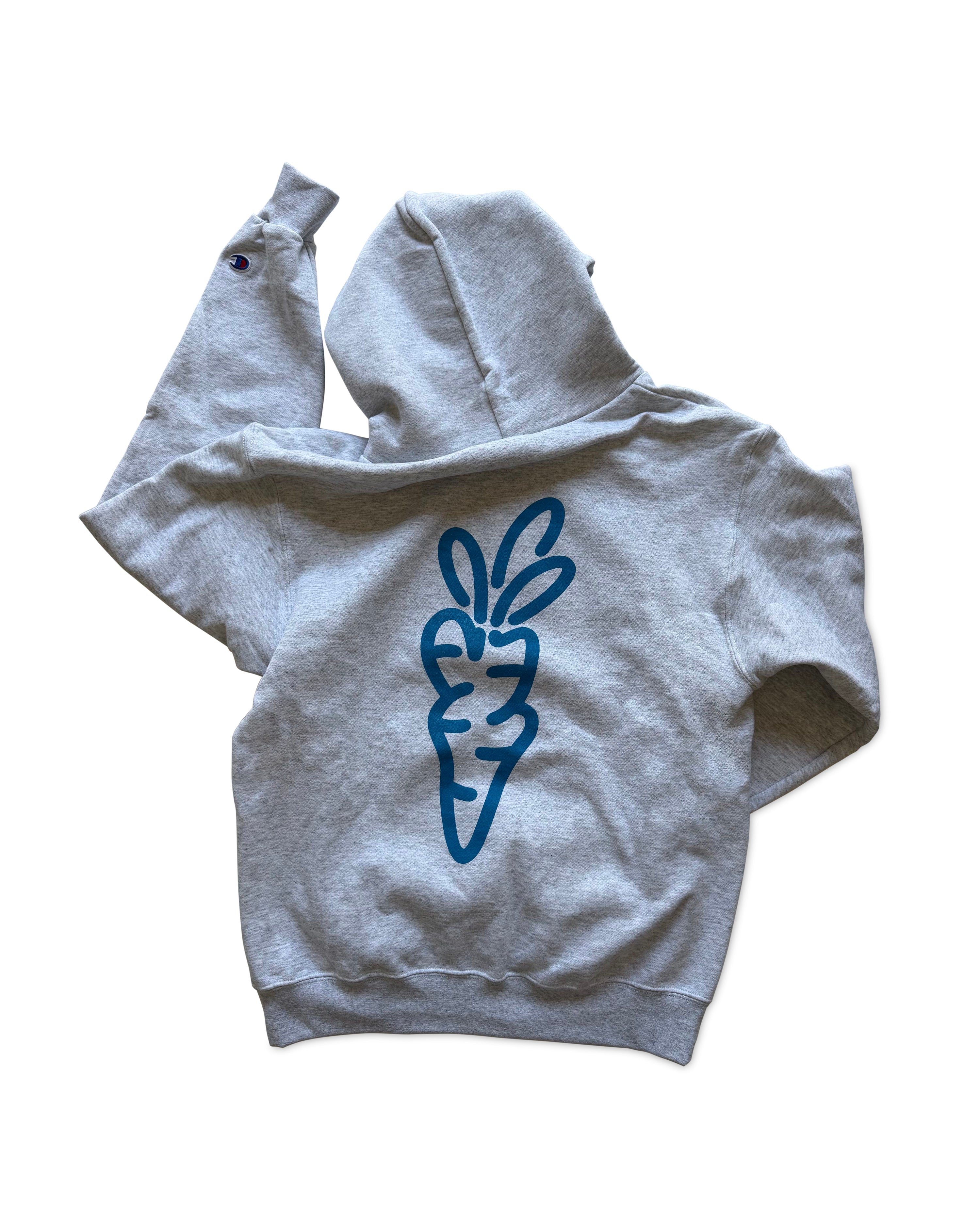 carrots-wordmark-champion-hoodie-herren-grau-baumwolle image 2