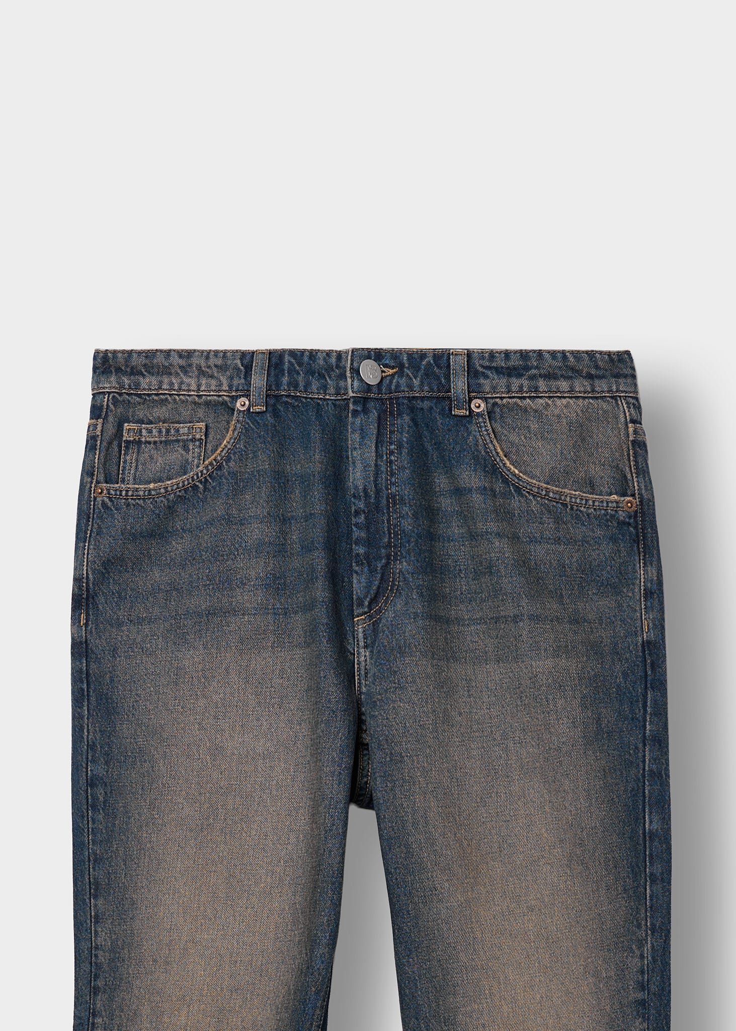burocs-denim-tony-flared-open-hem-jeans-rusty-indigo image 3