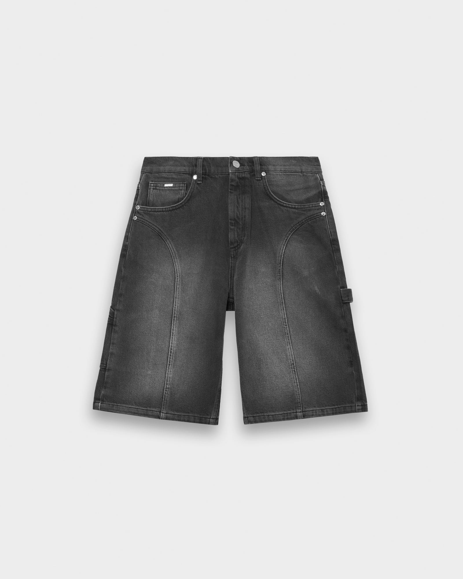 eightyfive-bottoms-dividing-seams-baggy-shorts-denimshorts-granite-black image 1