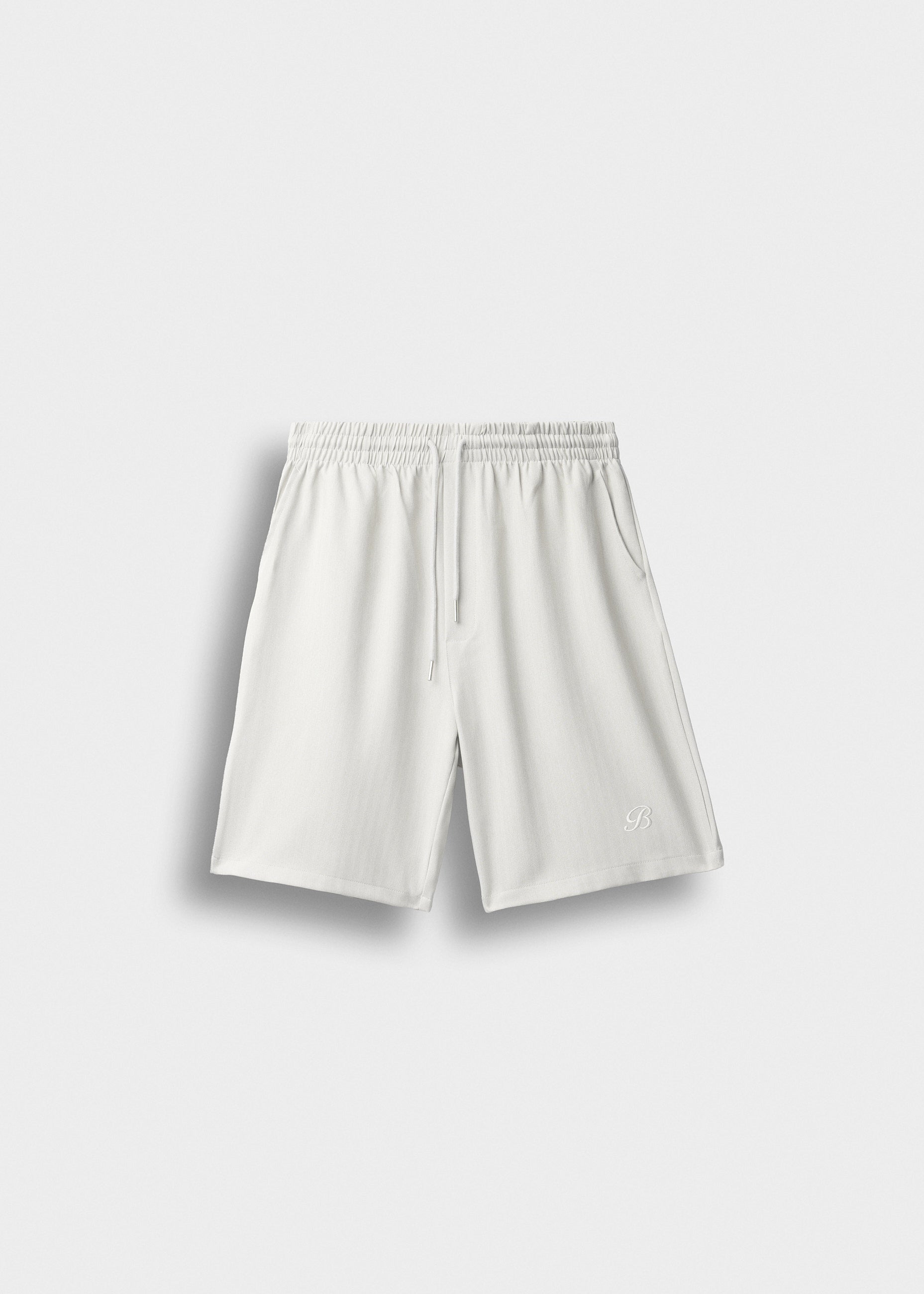 burocs-herringbone-shorts-off-white-regular-fit image 1