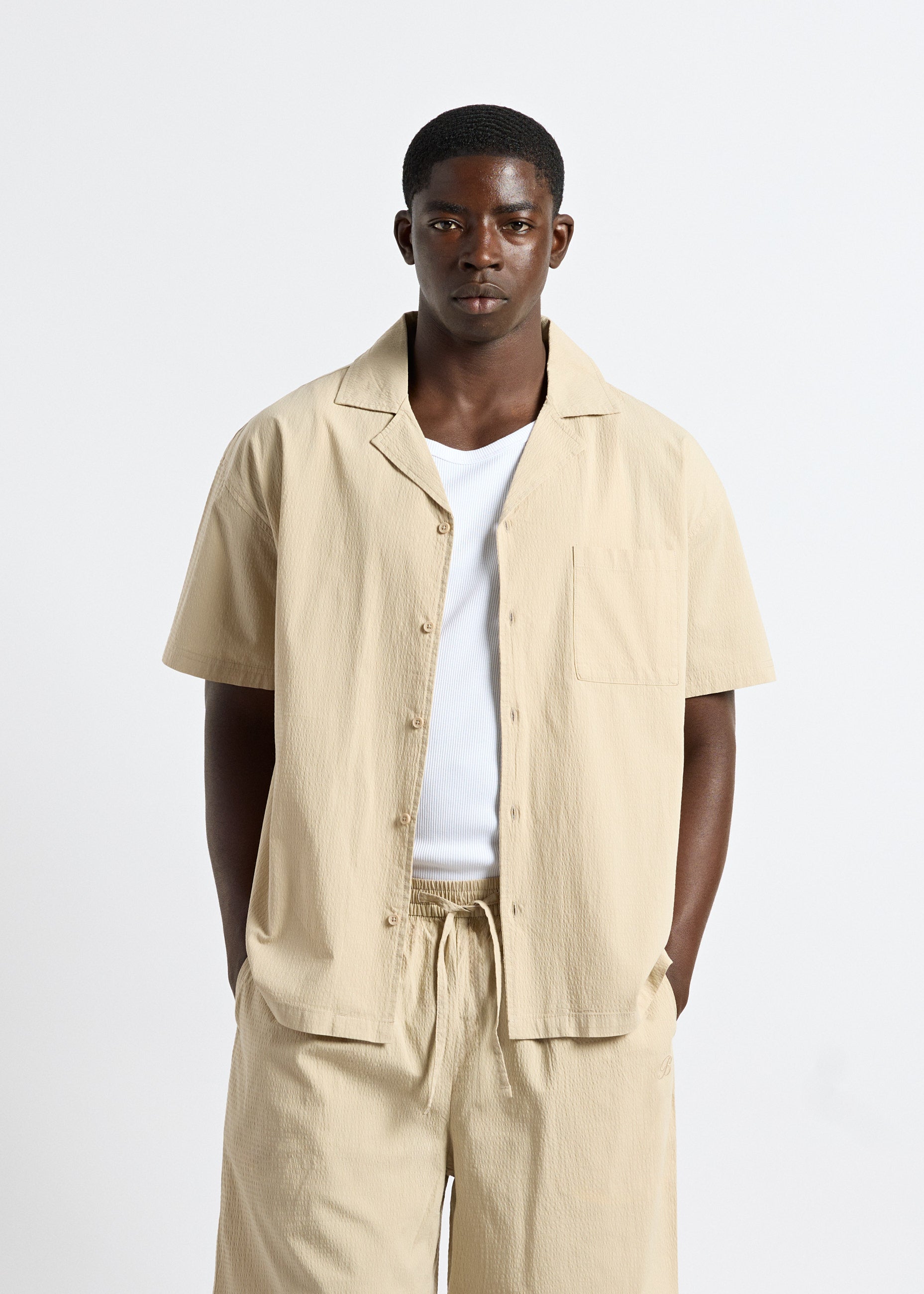 burocs-shirts-solid-seersucker-hemd-beige-regular image 4