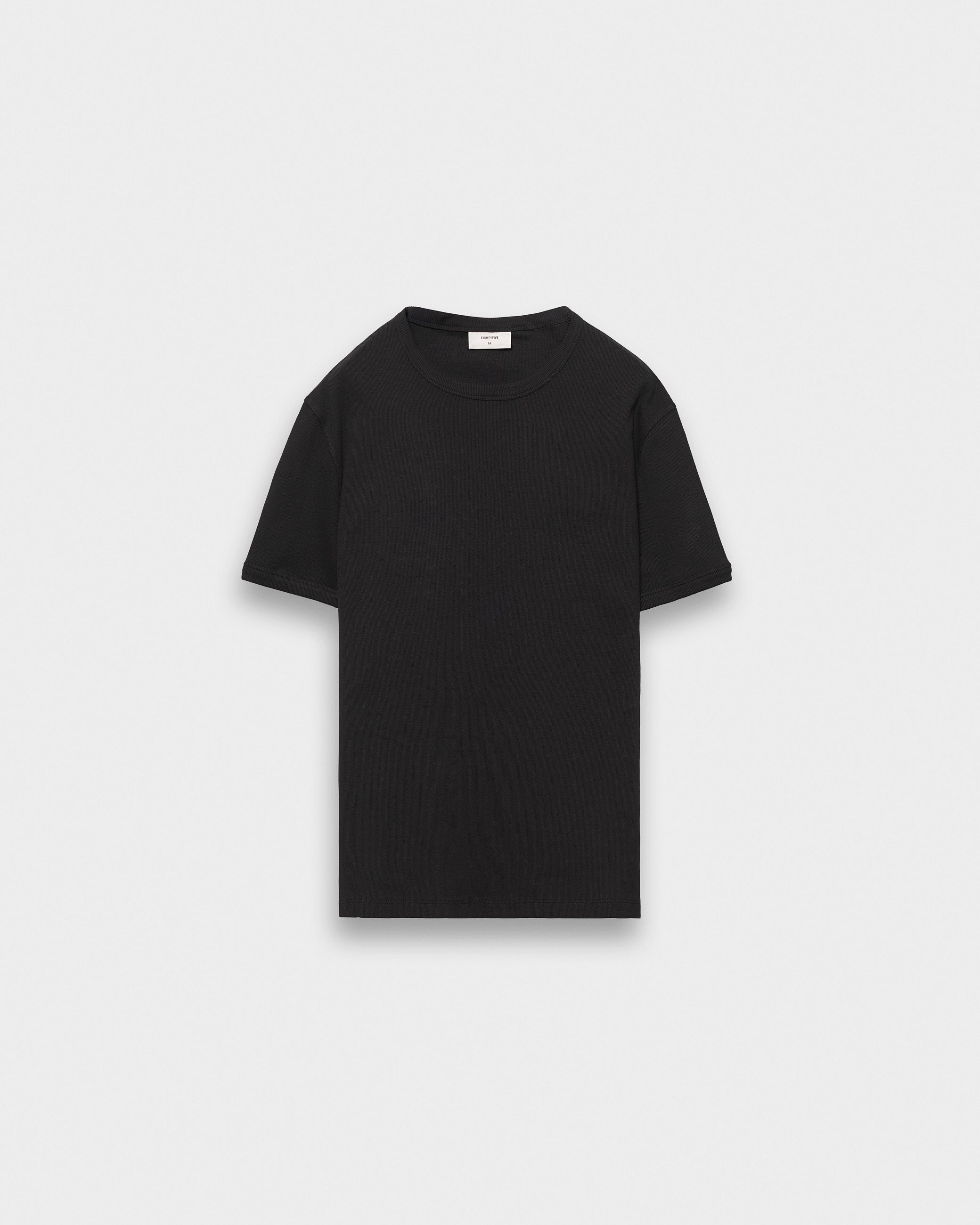 eightyfive-signature-t-shirt-herren-slim-fit-schwarz-baumwolle image 1