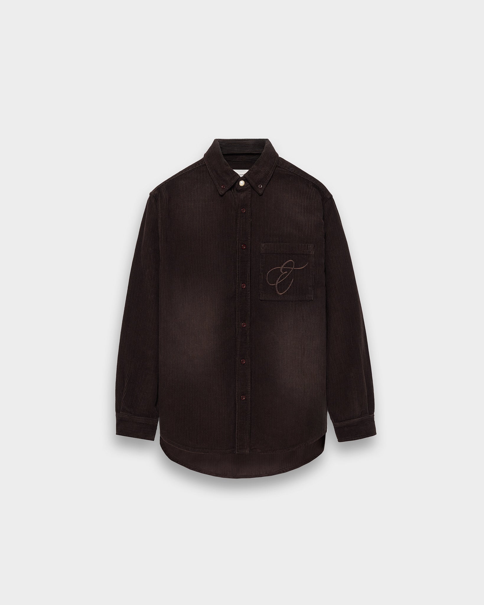 eightyfive-washed-corduroy-button-down-hemd-braun image 1