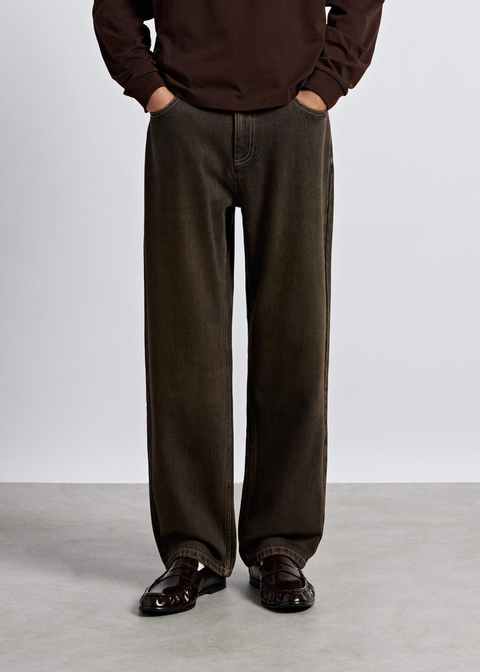 burocs-john-straight-jeans-mud-grey-straight-fit image 3